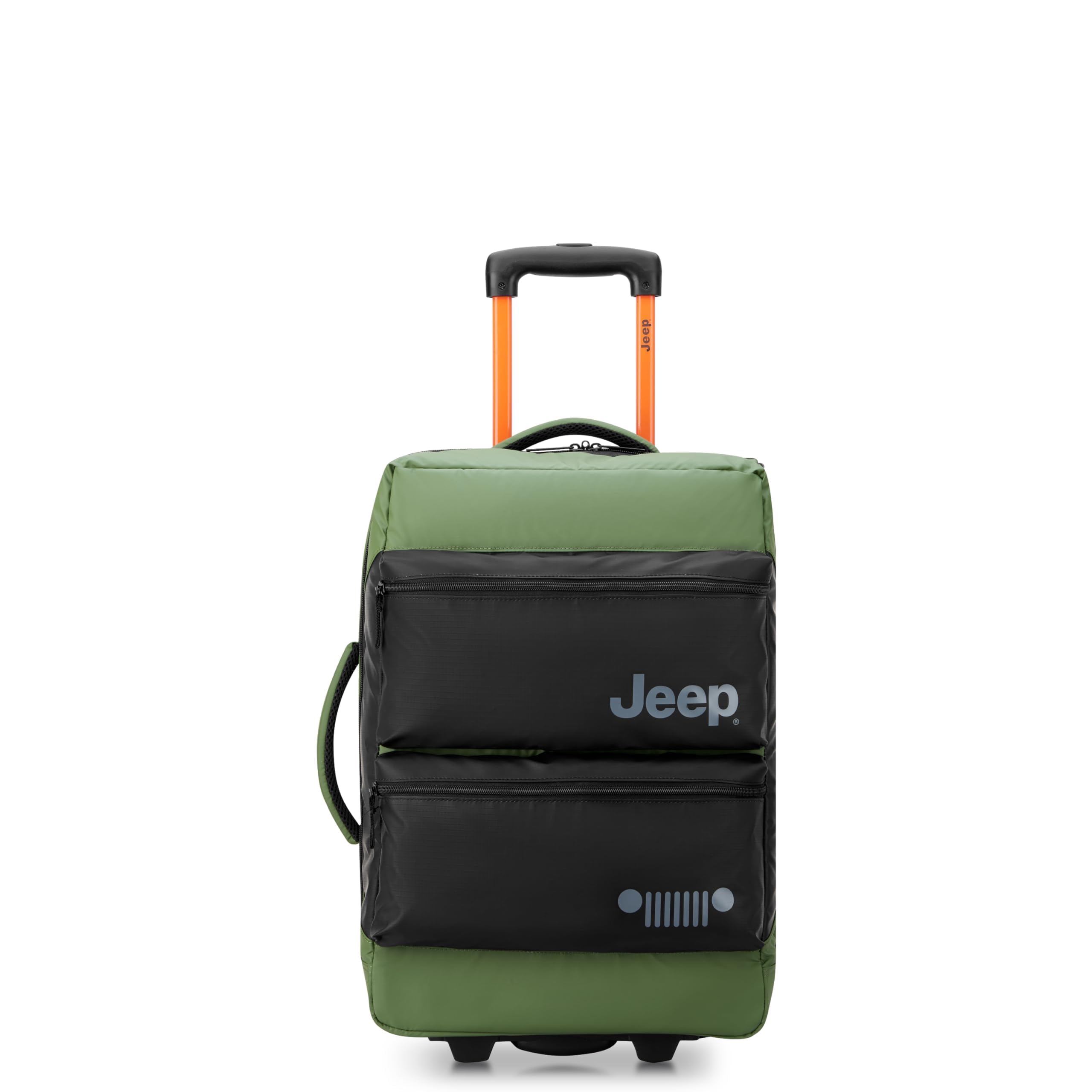 Jeep JS006B 2-Wheel Rolling Duffle Bag - Waterproof Travel Luggage for Camping, Gym & Weekend Getaways