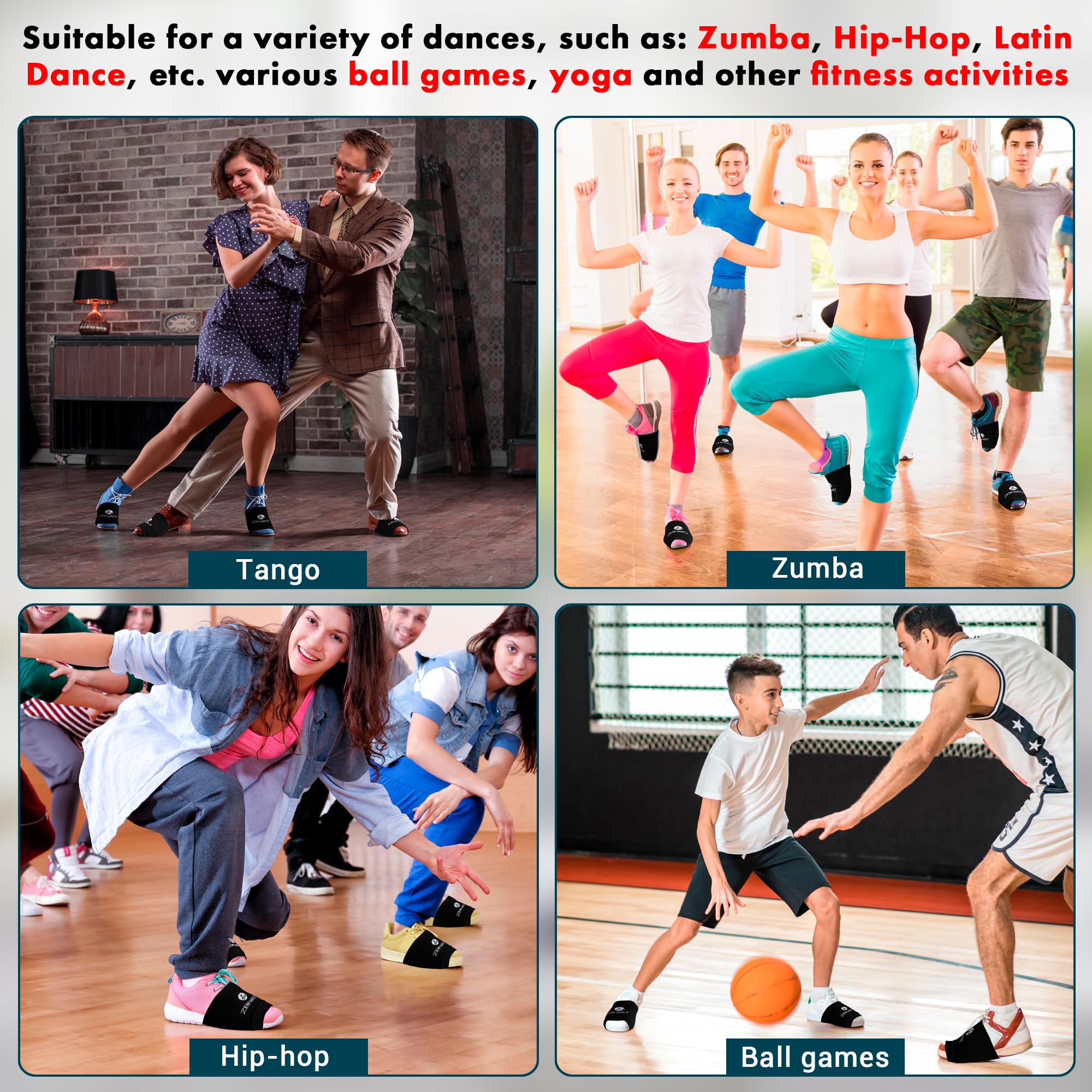 Dance Shoe Socks for Smooth Floors - Pivot & Twist Freely with Enhanced Grip - Ideal Dance Shoe Covers for All Dancers - Perfect for Ballet, Jazz, and Ballroom Practice