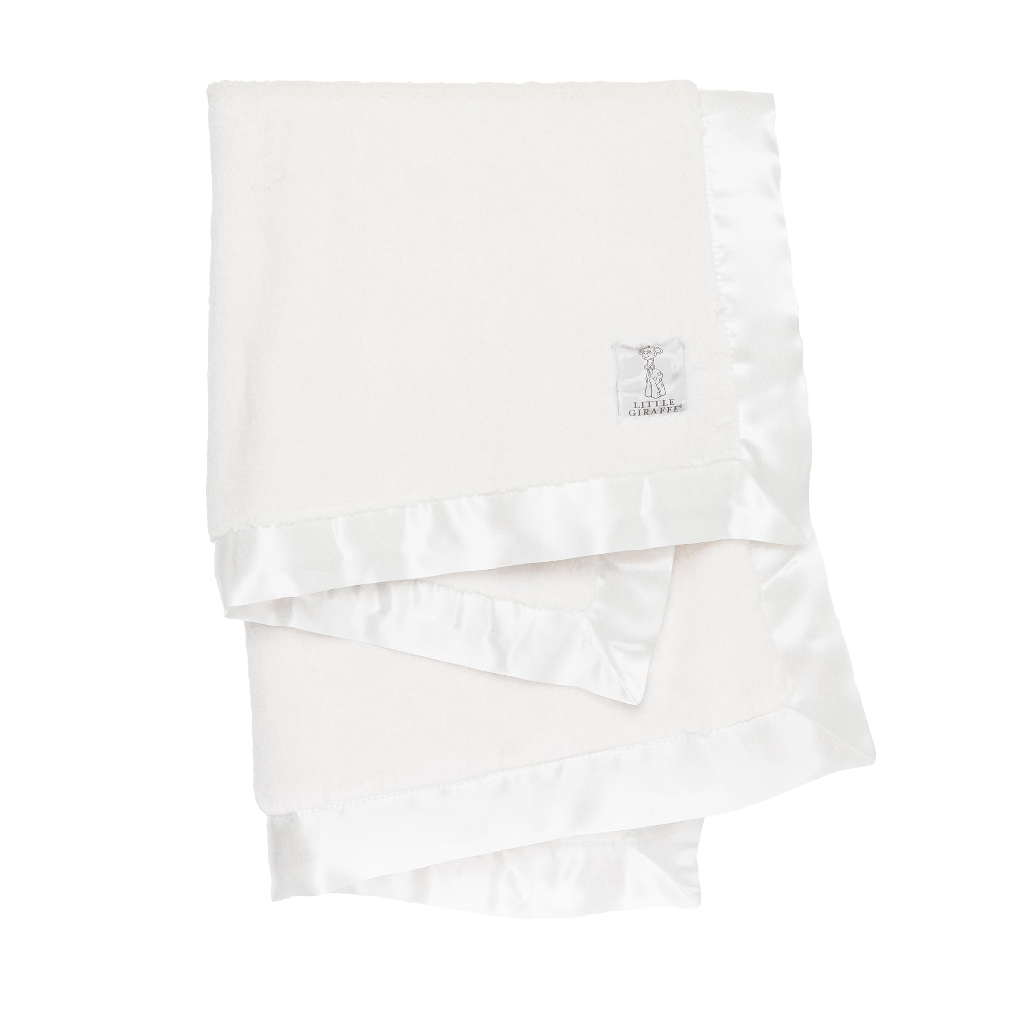 Little Giraffe Baby Blanket - Premium Soft Blanket with Satin Trim - 29x35