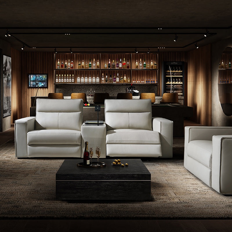 EliteNest Smart Reclining Theater Sofa with Built-in Bluetooth Speakers - Luxury Home Theater Seating for Movie Nights & Gaming Setup