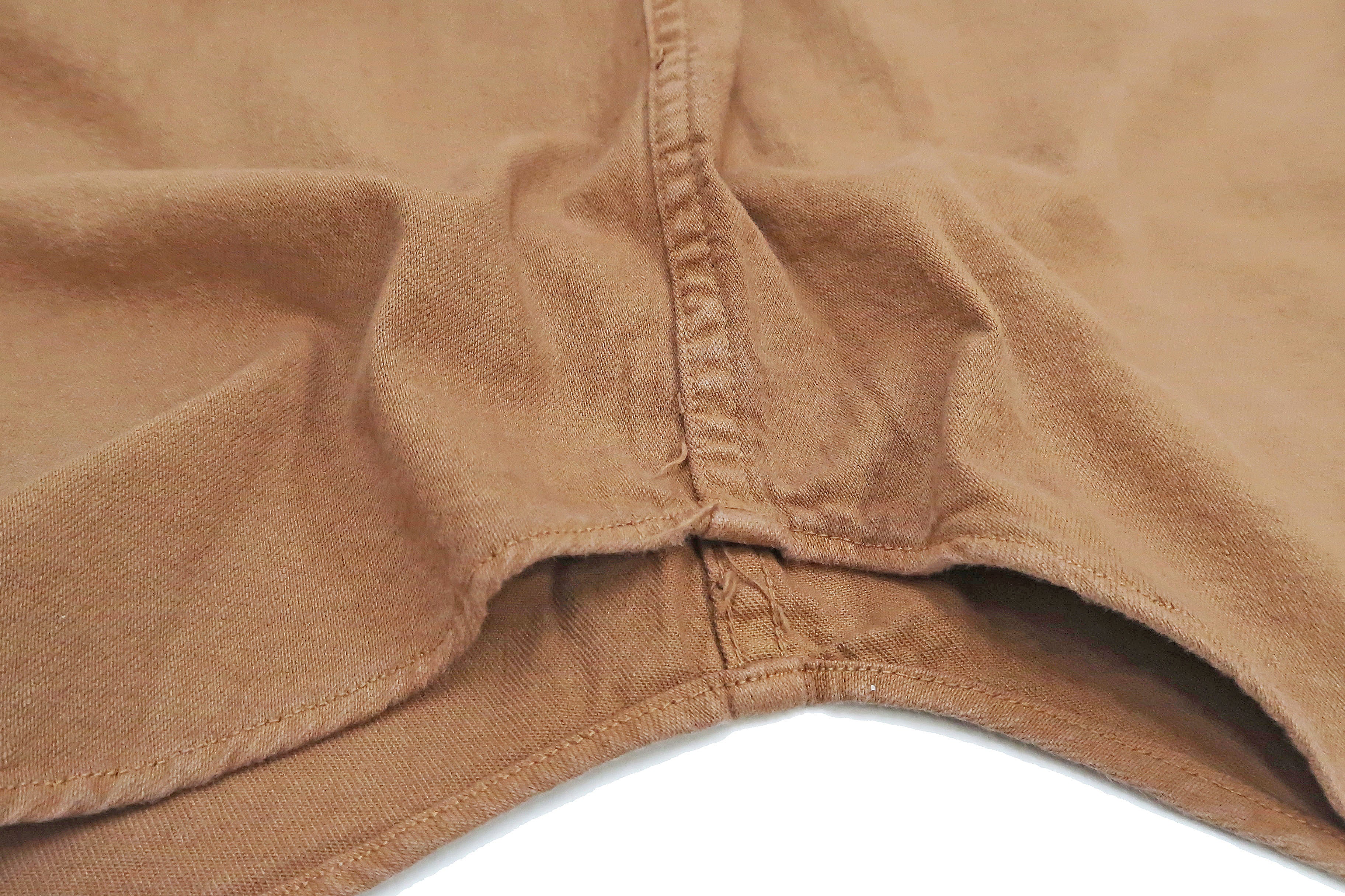 Studio D'artisan Men's Kusaki Zome Natural Plant Dyed Long Sleeve Western Snap Shirt - Brown Kakishibu Persimmon Tannin Dye (5680) | Casual Wear, Outdoor Activities & Vintage Style Fashion