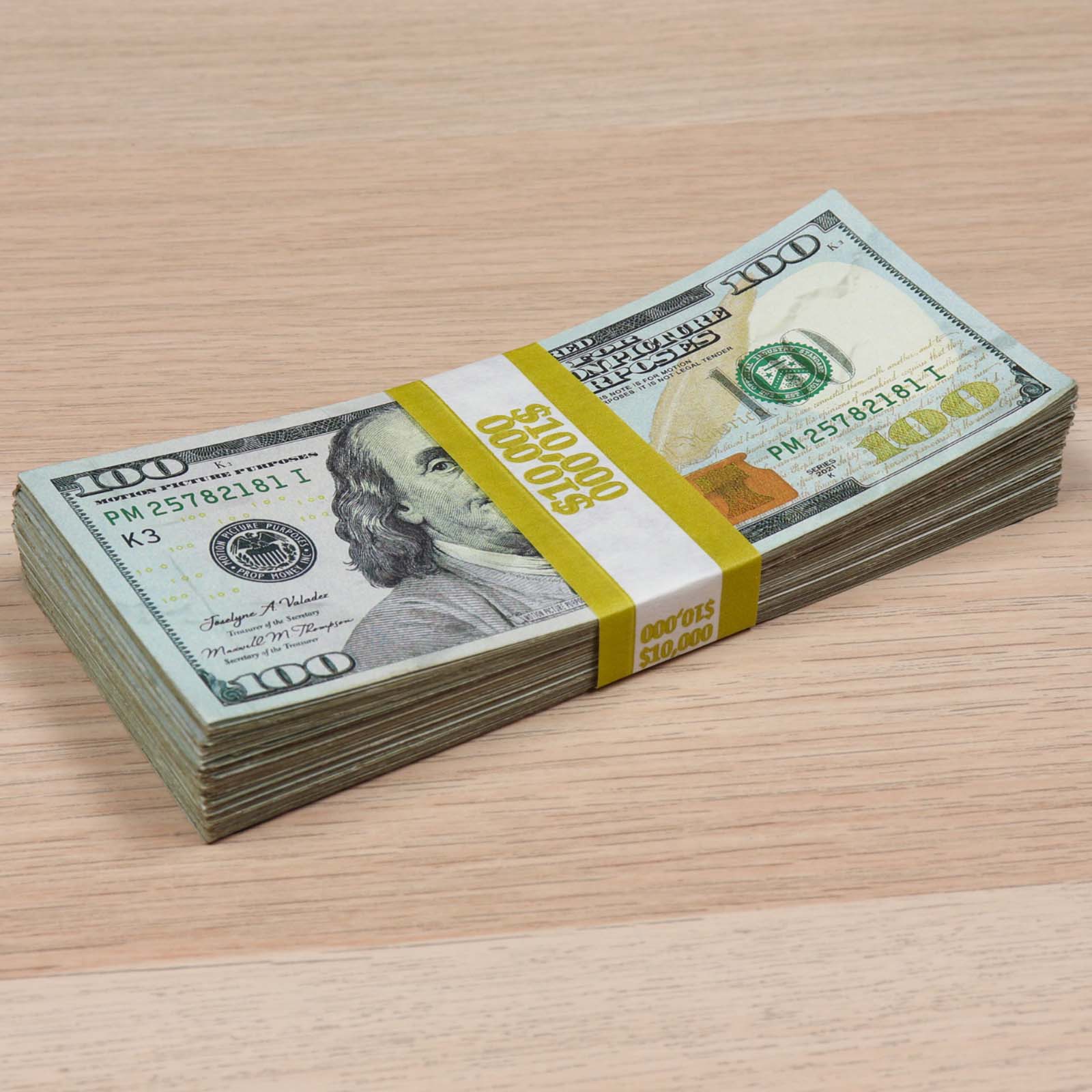 $50,000 RealAged™ BLANK FILLER New Series Stacks - Prop Money for Movies, Videos & Photography - Perfect for Film Production, Social Media Content and Educational Use