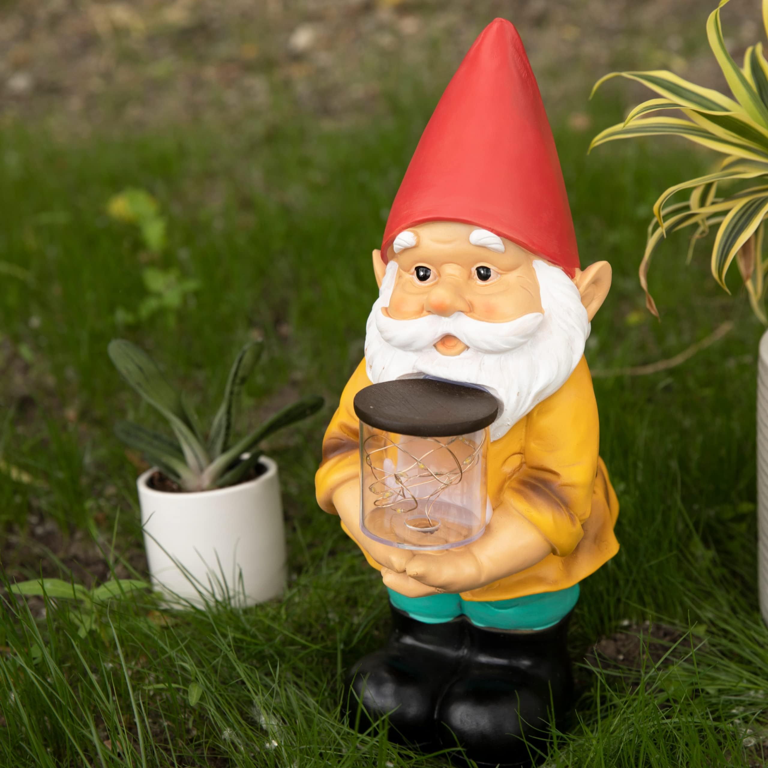 VP Home Solar Powered LED Garden Gnome Light - Outdoor Decor for Patio, Lawn & Yard - Perfect for Garden, Pathway & Landscape Lighting - Eco-Friendly Solar Light Gift