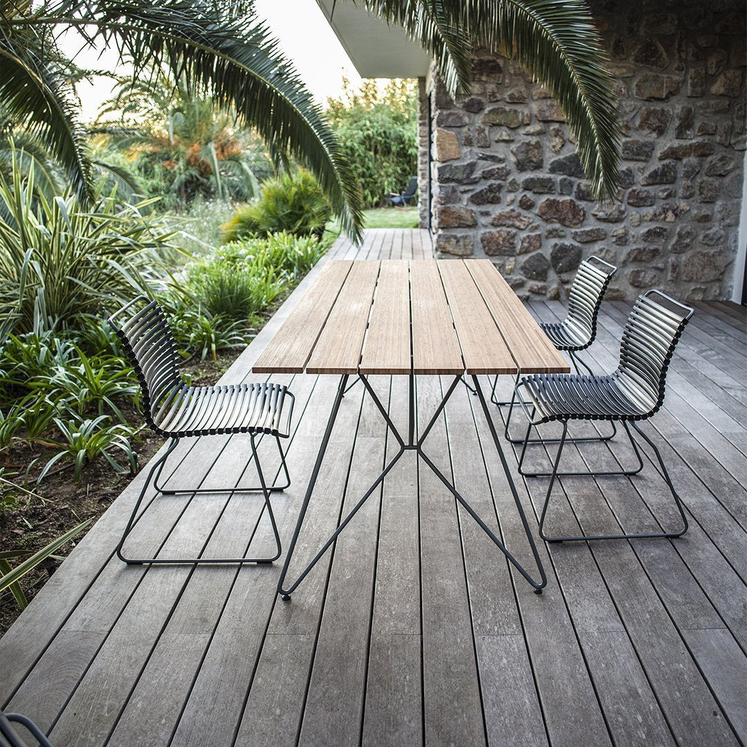 Click Outdoor Dining Chair - Waterproof & Foldable Patio Chairs for Backyard, Garden, Poolside - Comfortable Stackable Outdoor Furniture for Restaurant, Cafe, BBQ Party