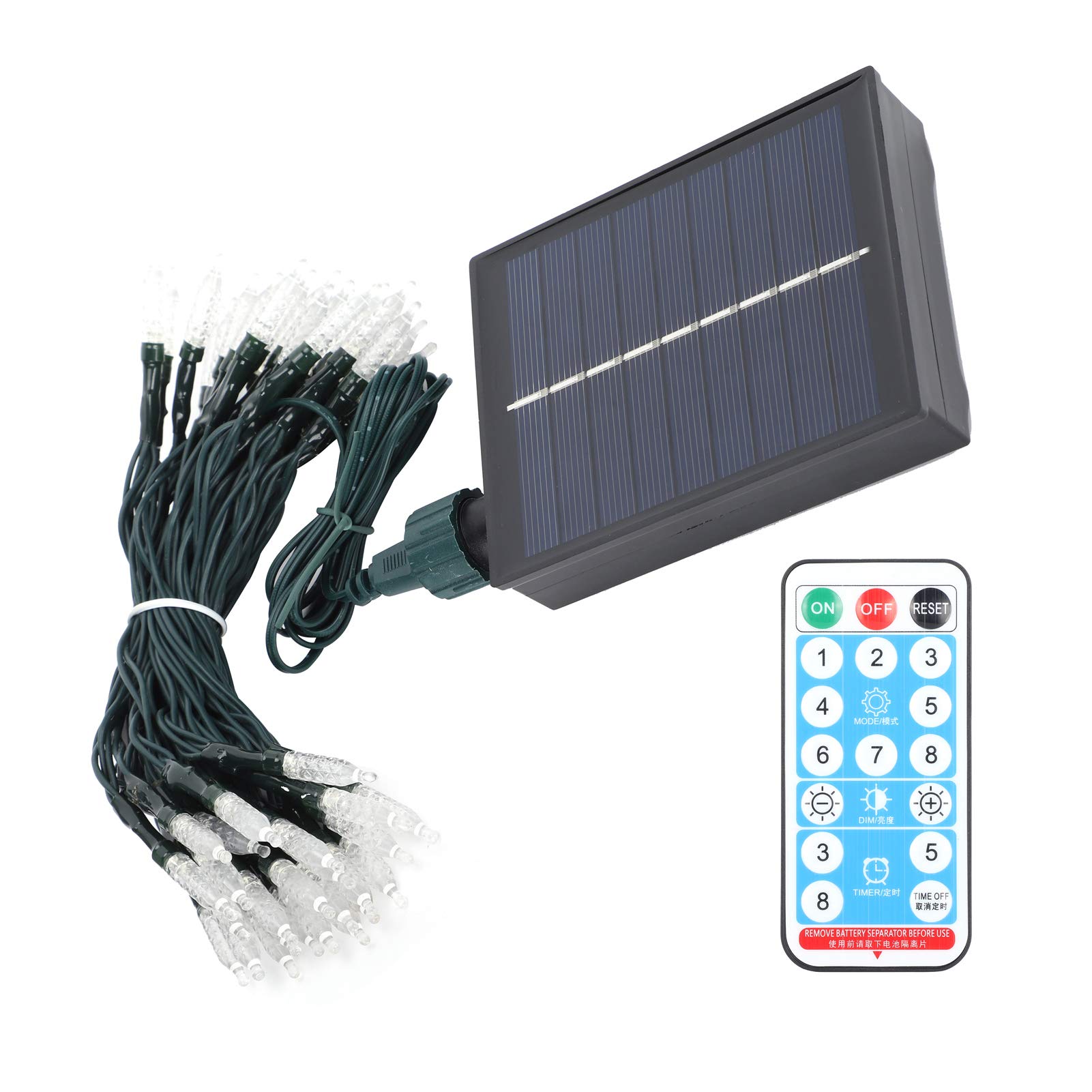 DAUERHAFT Solar String Lights - Easy to Install, Energy Saving & Weather Resistant Outdoor Lights for Garden, Patio, Backyard (White Light) | Perfect for Outdoor Decor, Landscape Lighting & Evening Ambiance