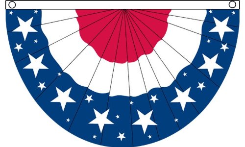3'x5' American Flag with Stars Bunting - USA Patriotic Fan Flag for Outdoor Decor, Parties & Sporting Events