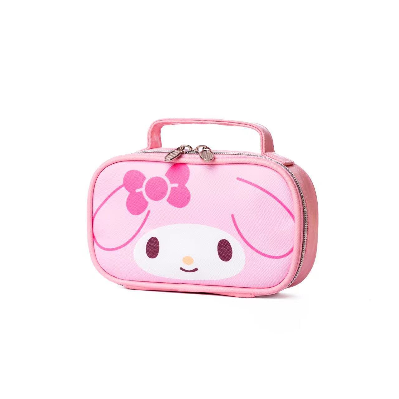 Girl Heart Portable Cosmetic Bag - Large Capacity Travel Makeup Organizer with Washable Material for Women | Perfect for Vacation, Gym & Daily Use (Pink)