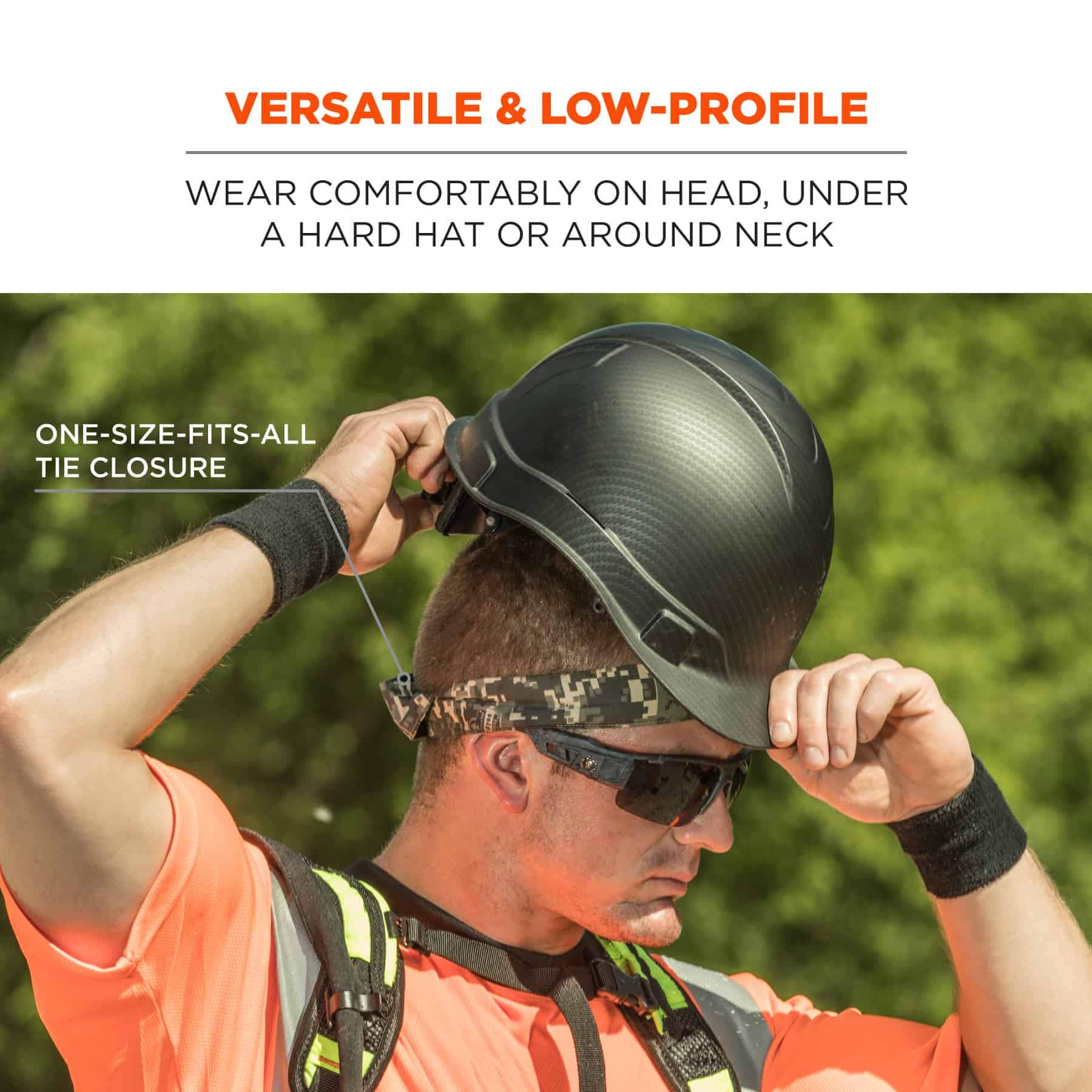 Ergodyne Chill Its 6700 Cooling Bandana - Lime Green Skull Pattern | Evaporative Polymer Crystals for Instant Cooling Relief | Adjustable Tie Fit | Perfect for Outdoor Work, Sports & Hot Weather Activities