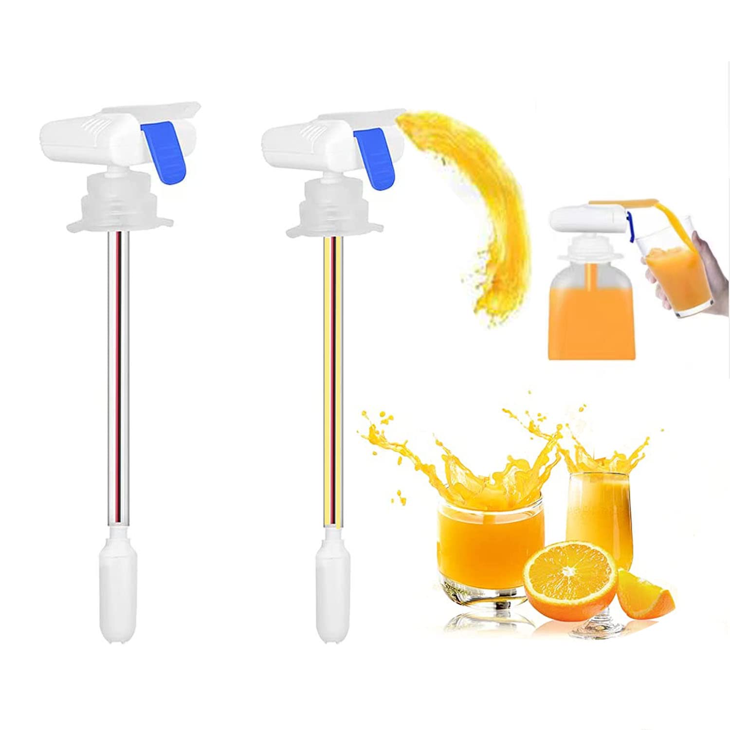 Electric Milk and Beverage Dispenser with Automatic Tap - Portable Drink Dispenser for Water, Juice, and More - Perfect for Home Kitchens, Outdoor Parties, and Office Use (2 Pack)