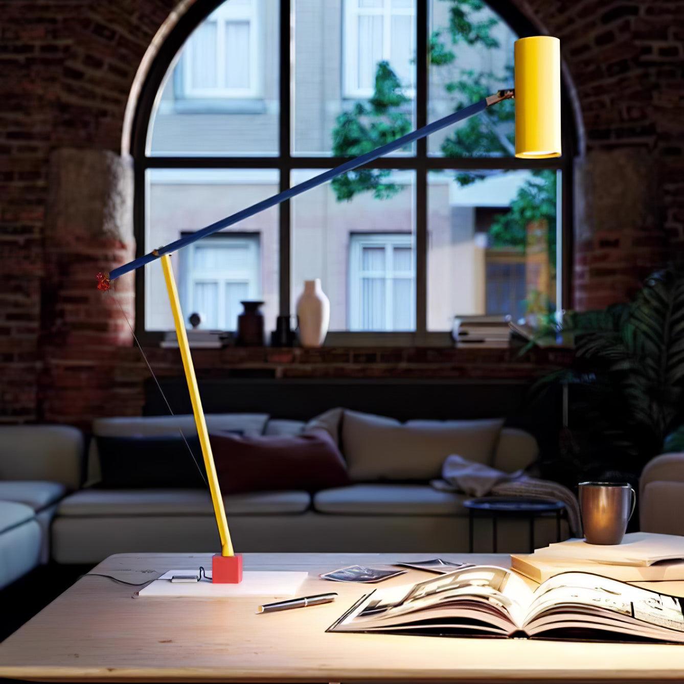 Ettorino Modern LED Table Lamp - Adjustable Brightness, USB Charging Port, Night Light for Bedroom, Living Room, Office & Study Desk - Warm White & Cool White Light Modes