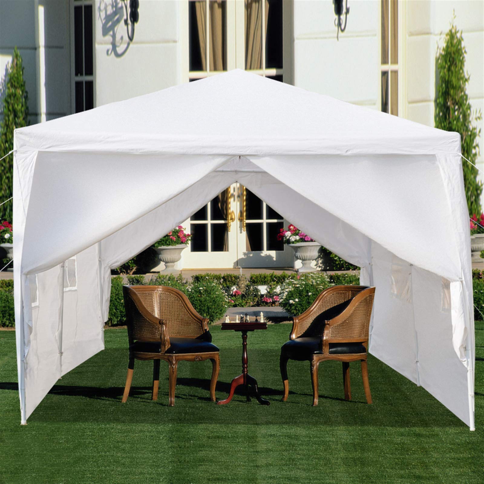10'x20' Waterproof Outdoor Gazebo Canopy Tent with Removable Side Walls & Spiral Tubes - Perfect for Weddings, Parties, Camping, Market Stalls & Commercial Events