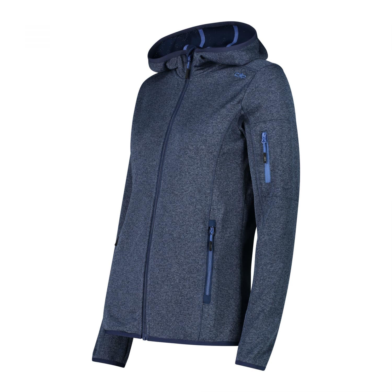 CMP Women's Lightweight Fleece Jacket with Knitted Hood - Soft Warm Winter Outerwear for Hiking, Camping & Casual Wear