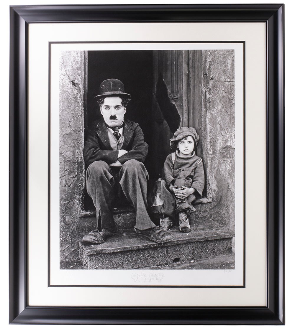 Charlie Chaplin The Kid Framed 16.5x22 Historical Photo Archive Giclee Print Limited Edition 9/375 - Vintage Movie Memorabilia for Home Theater & Film Collector's Display