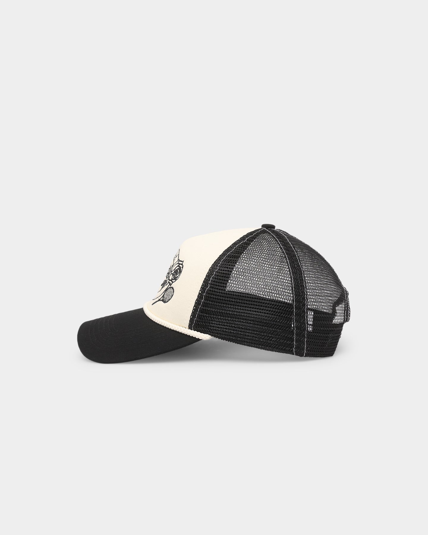 Premium 404 Athletics Trucker Snapback Hat - Black/Off White Adjustable Snapback for Men & Women - Perfect for Sports, Casual Wear & Outdoor Activities