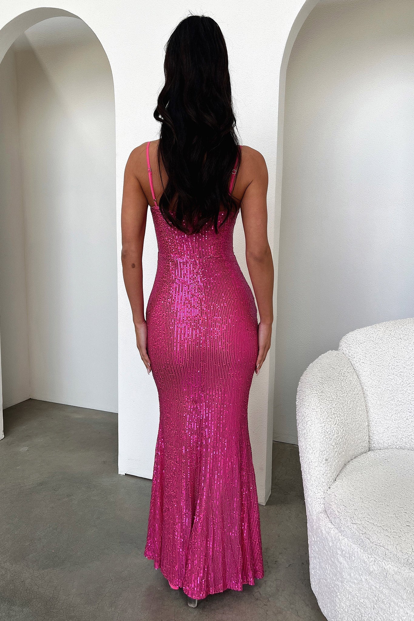 Bonnie Maxi Dress in Hot Pink | Flowy Long Summer Dress for Women | Perfect for Beach, Vacation & Casual Outings