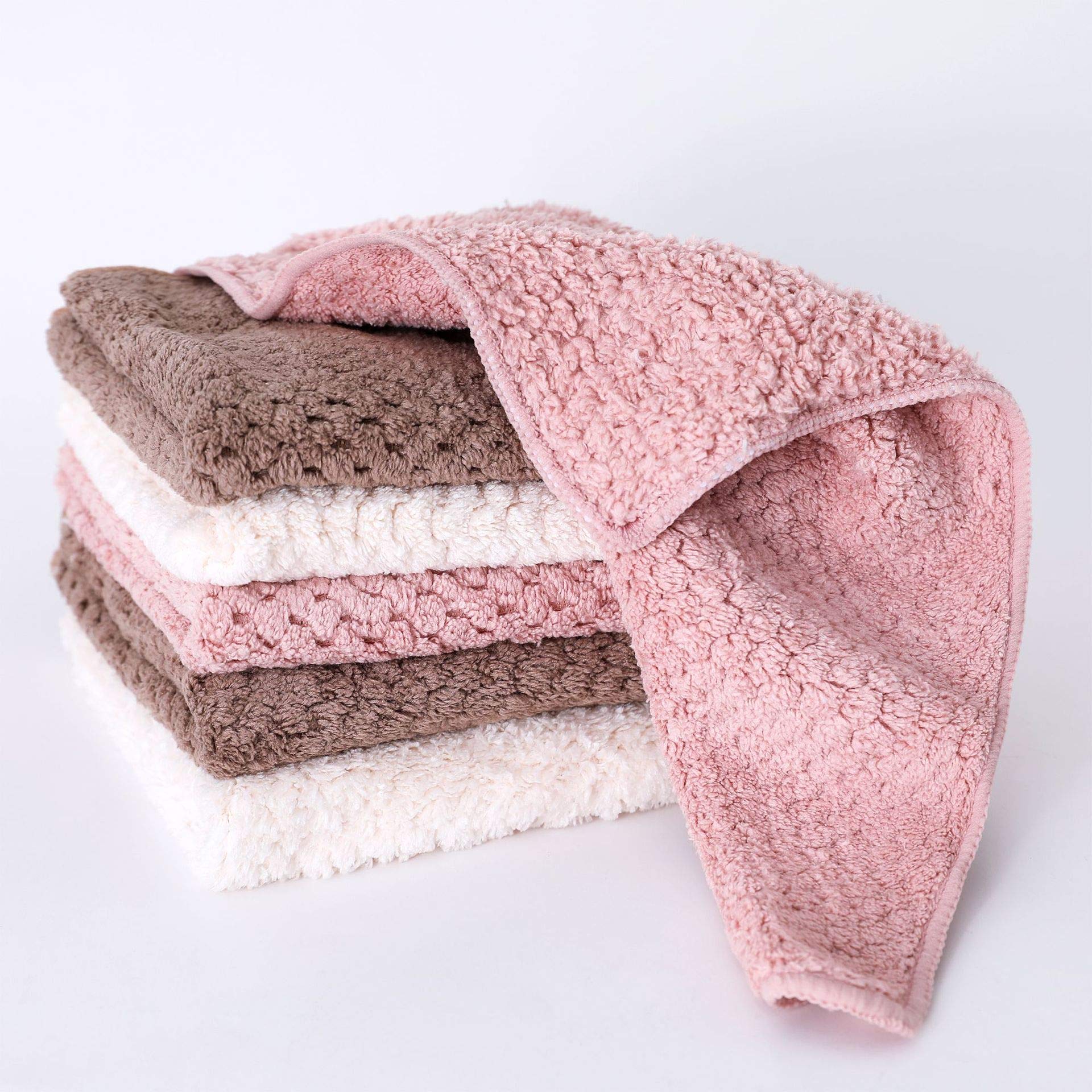 STORE77 CONNECTWIDE 3-Pack Microfiber Face Towels with Floral Design - Ultra Soft, Quick Dry, Multipurpose Cleaning Towels for Exfoliating | Highly Absorbent for Hands, Gym, Spa | Perfect for Travel, Yoga & Skincare Routine