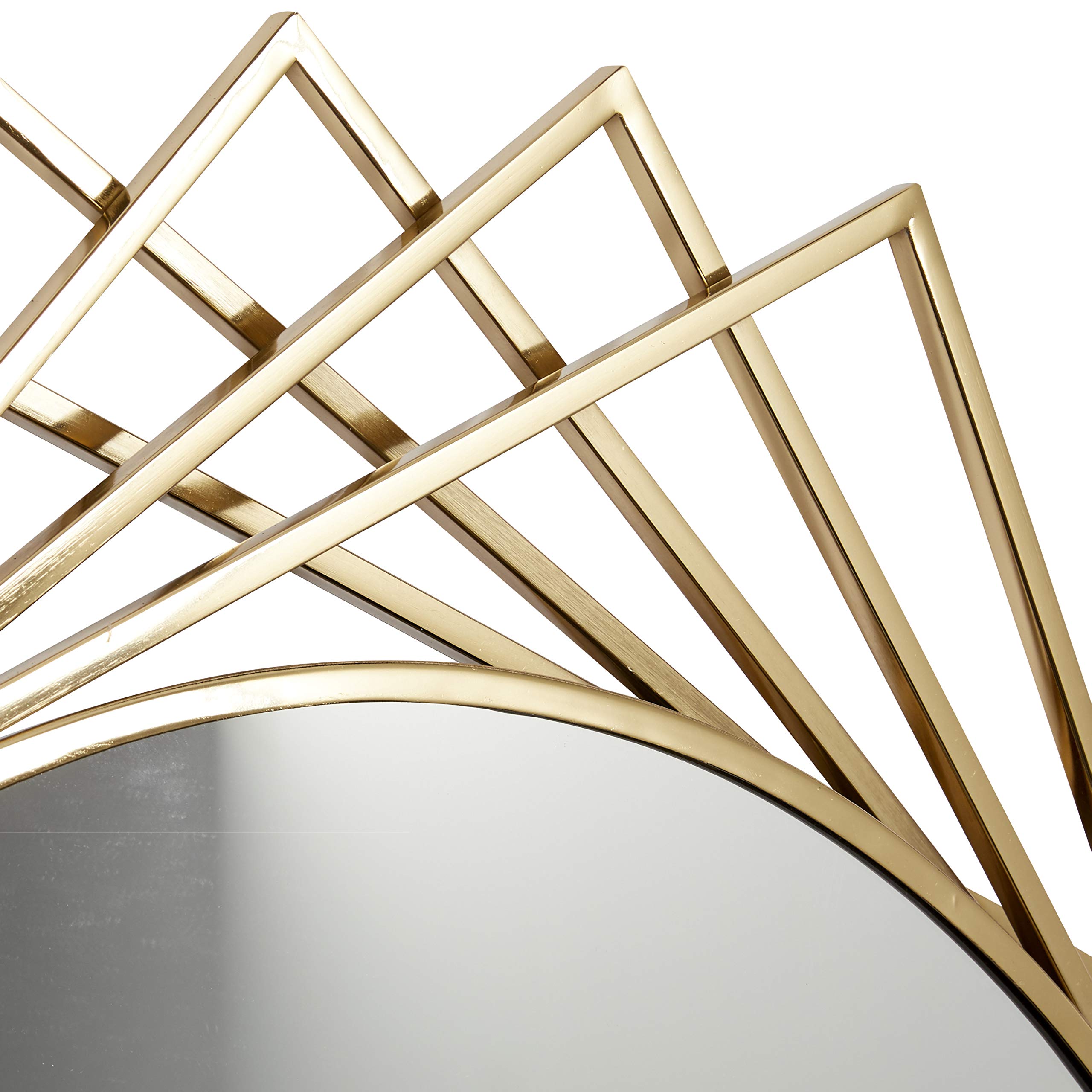 Deco 79 Modern Black Metal Geometric Wall Mirror - 42