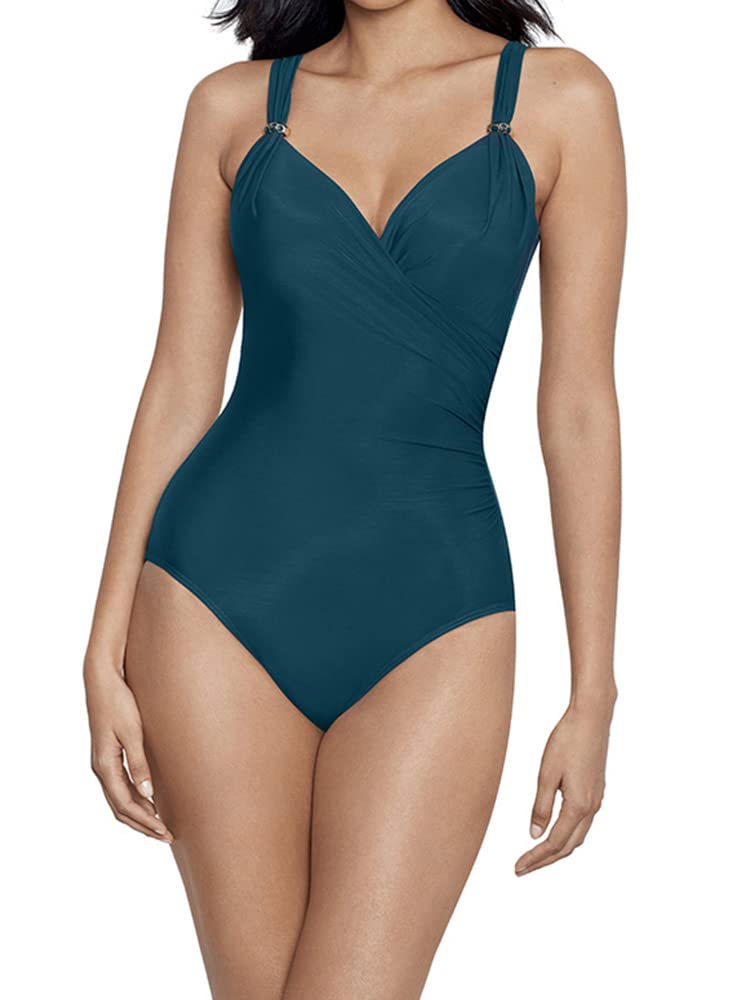 Miraclesuit Women's One Piece Swimsuit with Tummy Control & Underwire Bra - Slimming Bathing Suit for Beach, Pool & Vacation | Siren Collection