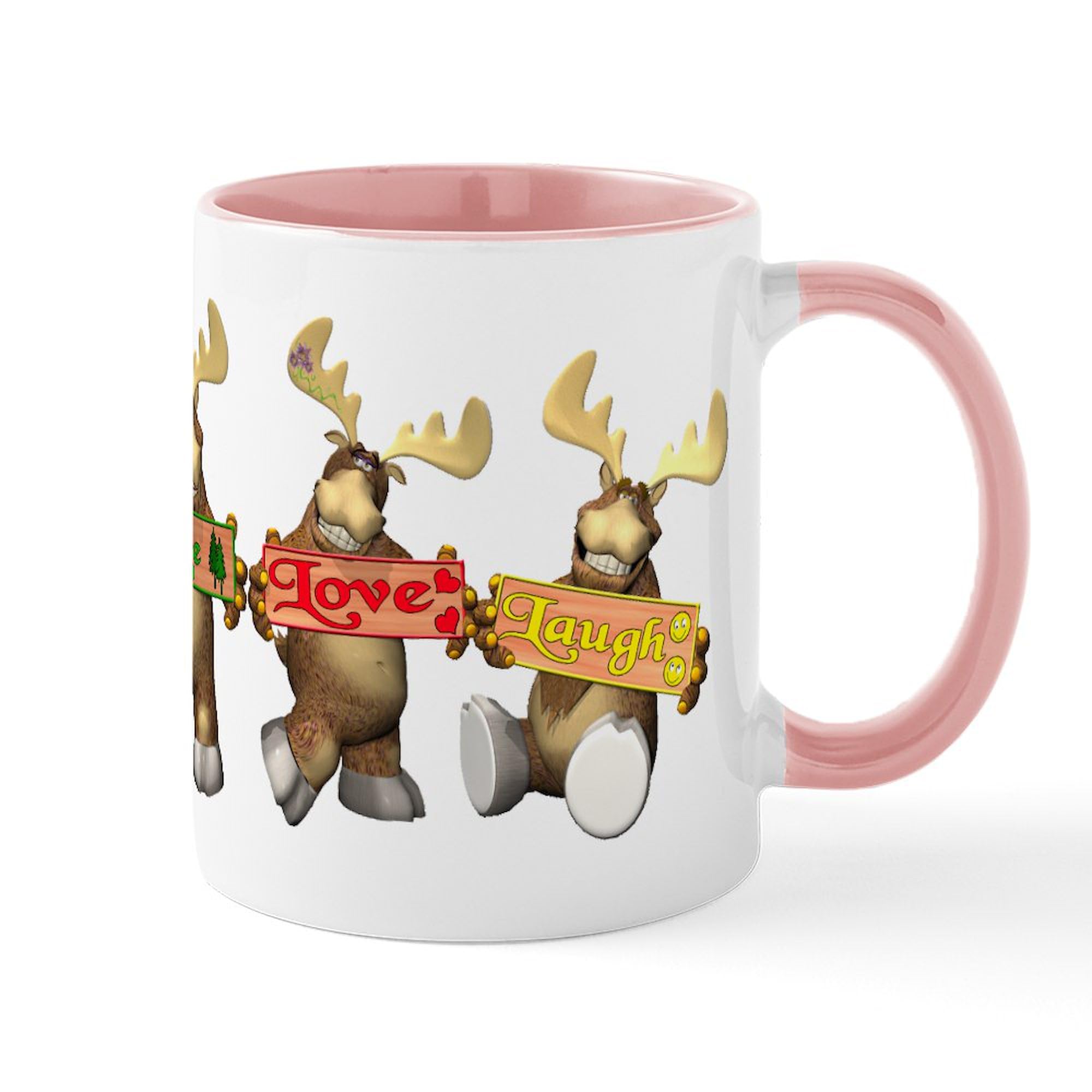 11 oz (325 ml) Ceramic Coffee Mug - Moose Joy Design by CafePress | Perfect for Hot Beverages, Office Use & Gifts