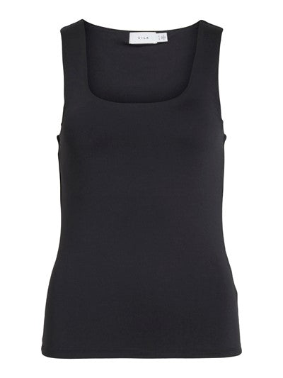 Kennza Women's O Neck Tank Top - Soft Stretchy Camisole for Layering, Casual Wear & Summer Outfits (Black)
