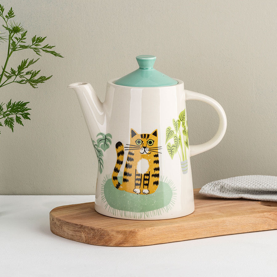 Handmade Ceramic Cat Teapot Replacement Lid - Durable & Stylish Teapot Cover for Tea Lovers - Perfect for Afternoon Tea, Gifts & Home Decor