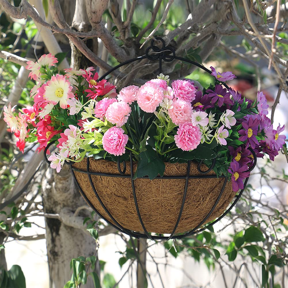 2pcs Thick Coco Coir Liners for Hanging Baskets - 10 Inch Semicircle Coconut Fiber Plant Basket Liners, Insulating Flower Pot Basket Coconut Mat for Indoor/Outdoor Garden Decoration | Perfect for Ferns, Orchids & Hanging Flower Arrangements