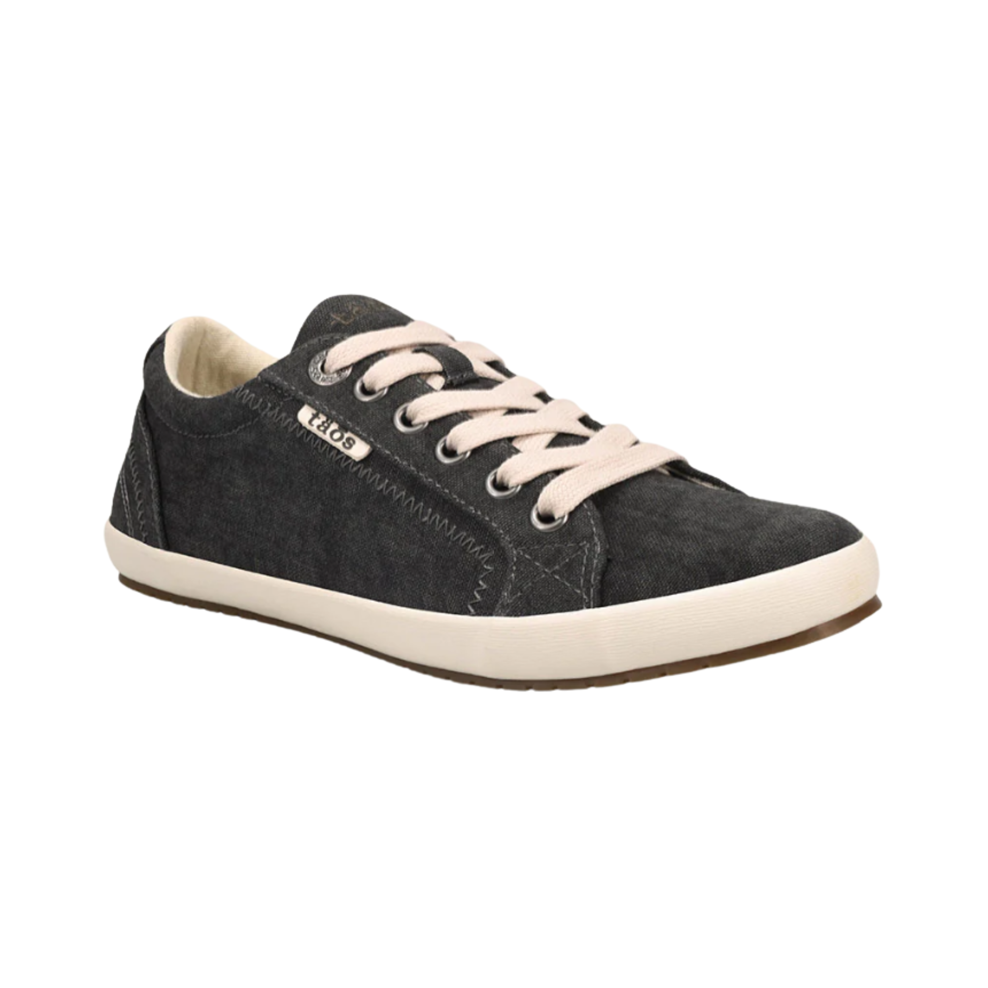 Women's Star Charcoal Washed Canvas Shoes - Comfortable Casual Sneakers for Everyday Wear | Perfect for Walking, Running Errands & Light Workouts