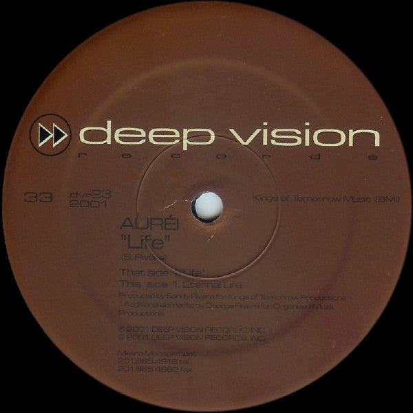 Auréi Life 12 Deep Vision Records DVR 023 - High-Quality Vinyl Record for Music Collectors & DJs | Perfect for Home Listening, Studio Mixing & Club Performances