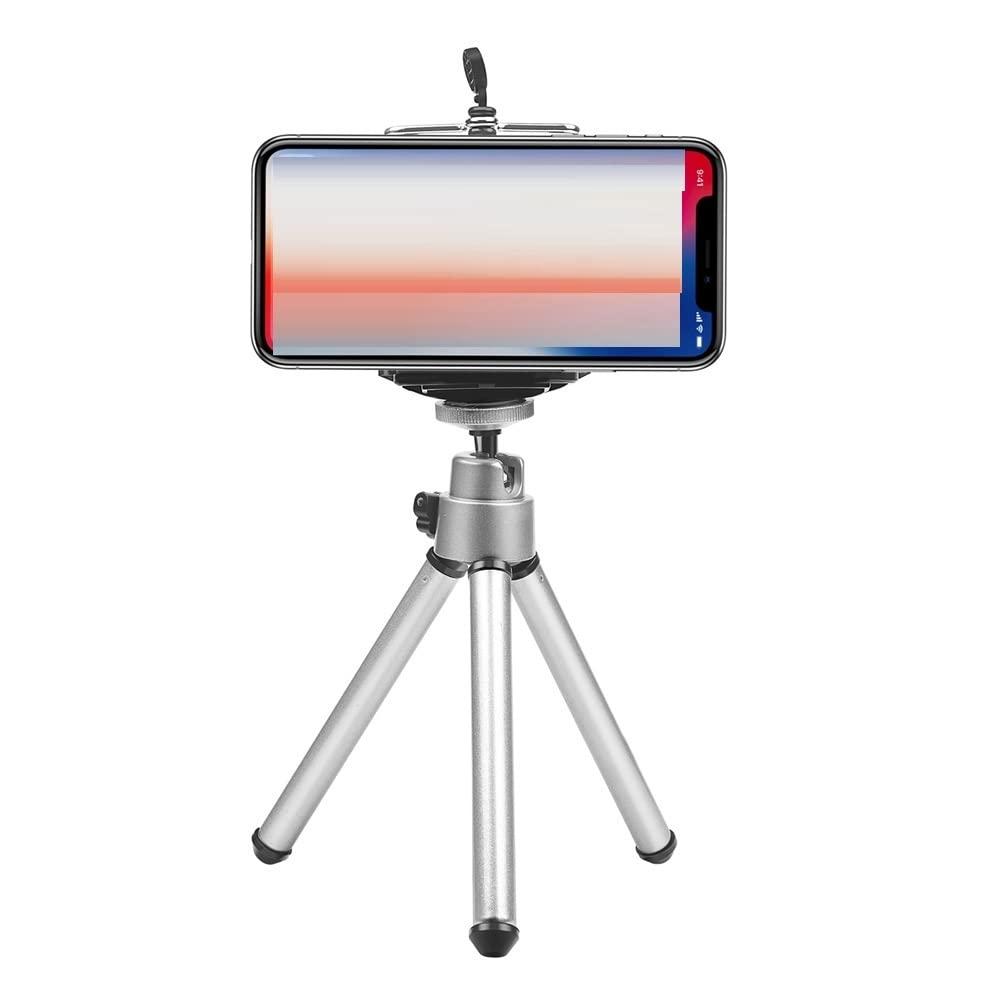 RajoNN Mini Flexible Phone Tripod Stand with Clip - Portable & Adjustable for iPhone, Samsung, Android - Perfect for Vlogging, Live Streaming, Travel & Selfies