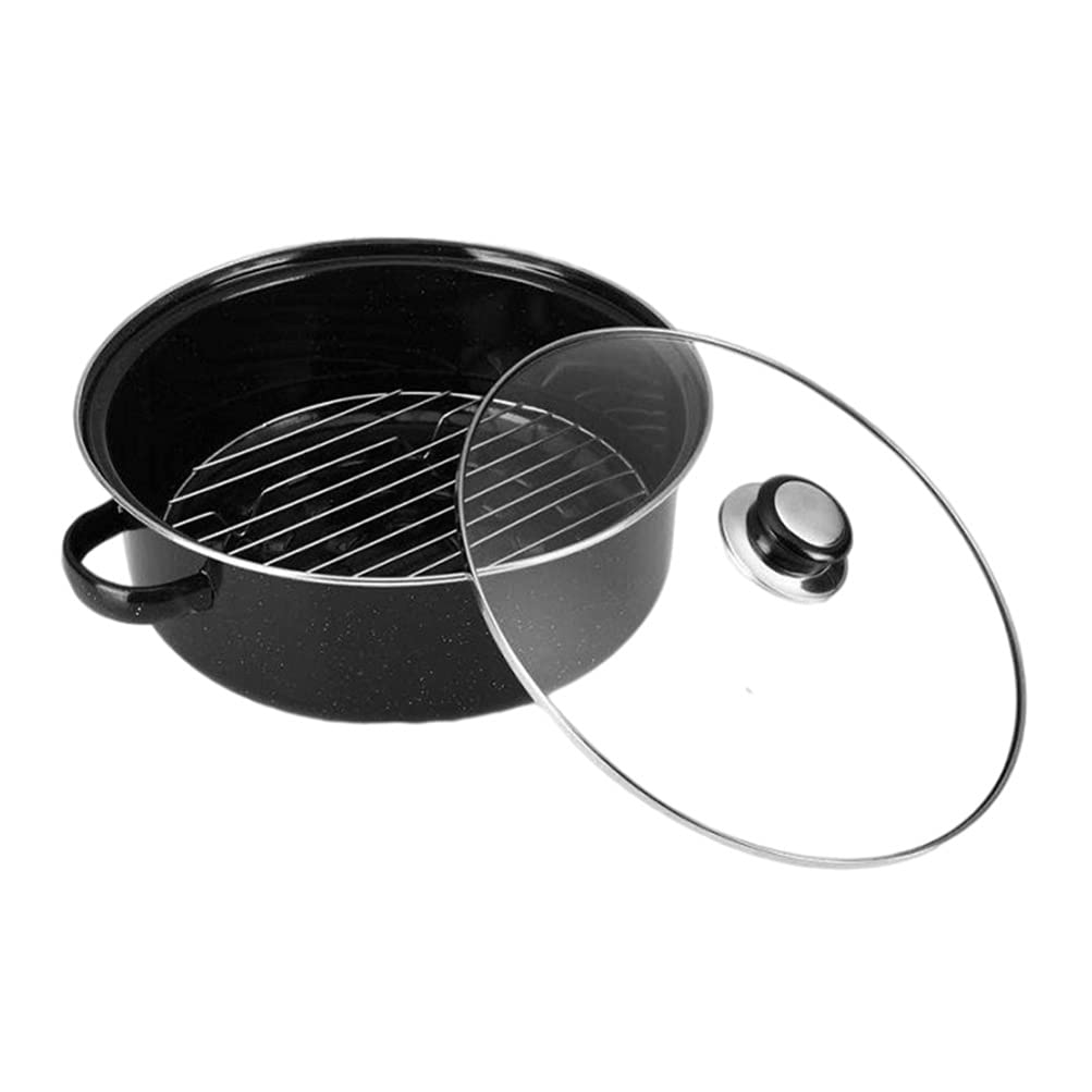 Cabilock Cast Iron Roasting Pan Set for Sweet Potatoes, Chestnuts, Corn - Versatile Baking & Roasting Container for Kitchen Use - Perfect for Camping, BBQs, and Holiday Cooking
