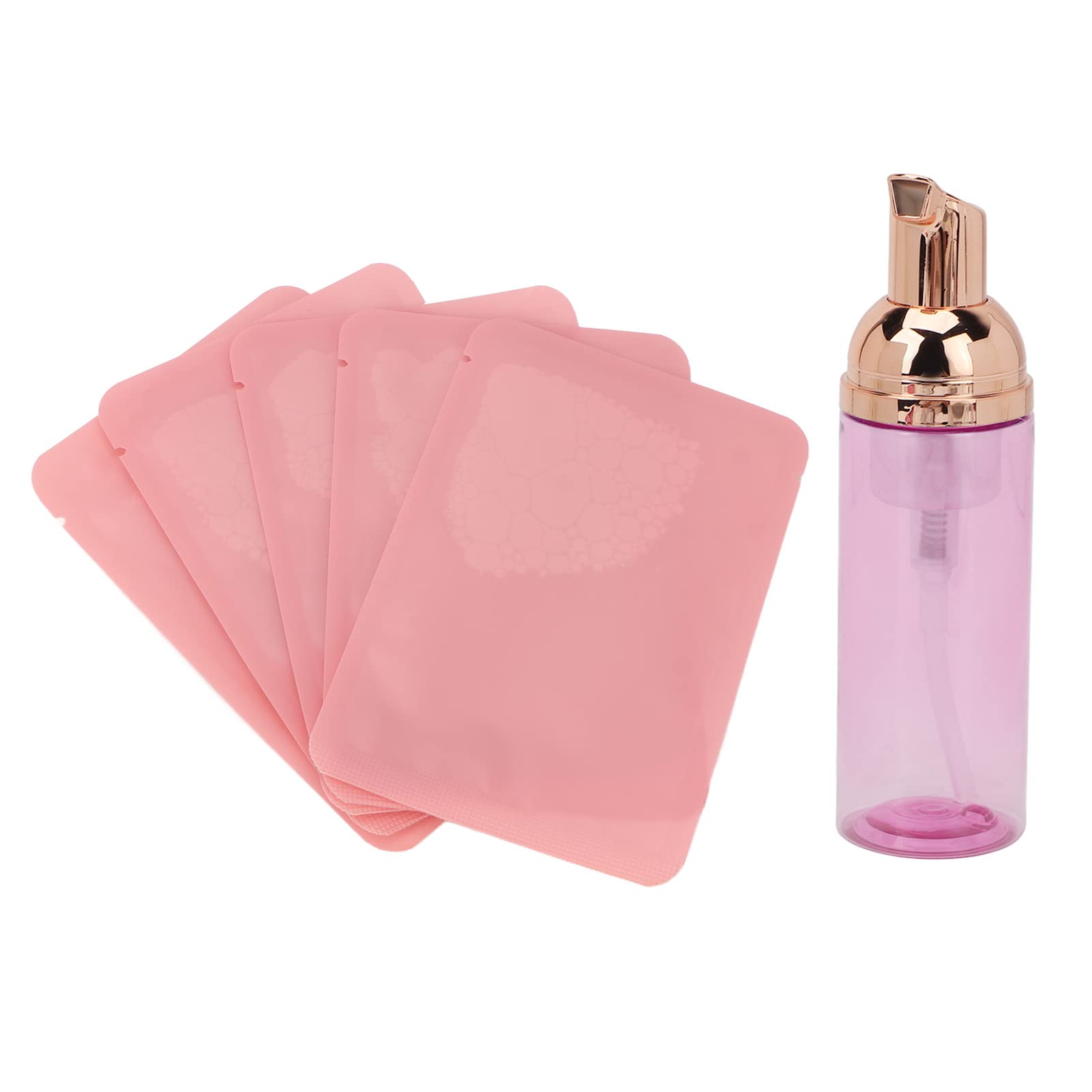 **Lash Cleanser Concentrate Kit - 10 Bags Lash Shampoo Concentrate for Removing Oil, Dust & Makeup Residue - Nourishing Eyelash Cleanser Liquid (Red Bottle) - Perfect for Lash Extensions & Sensitive Eyes**
