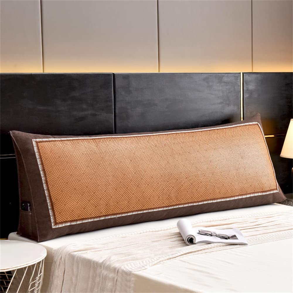 Triangular Headboard Pillow - Soft Large Wedge Cushion for Reading & Back Support (47