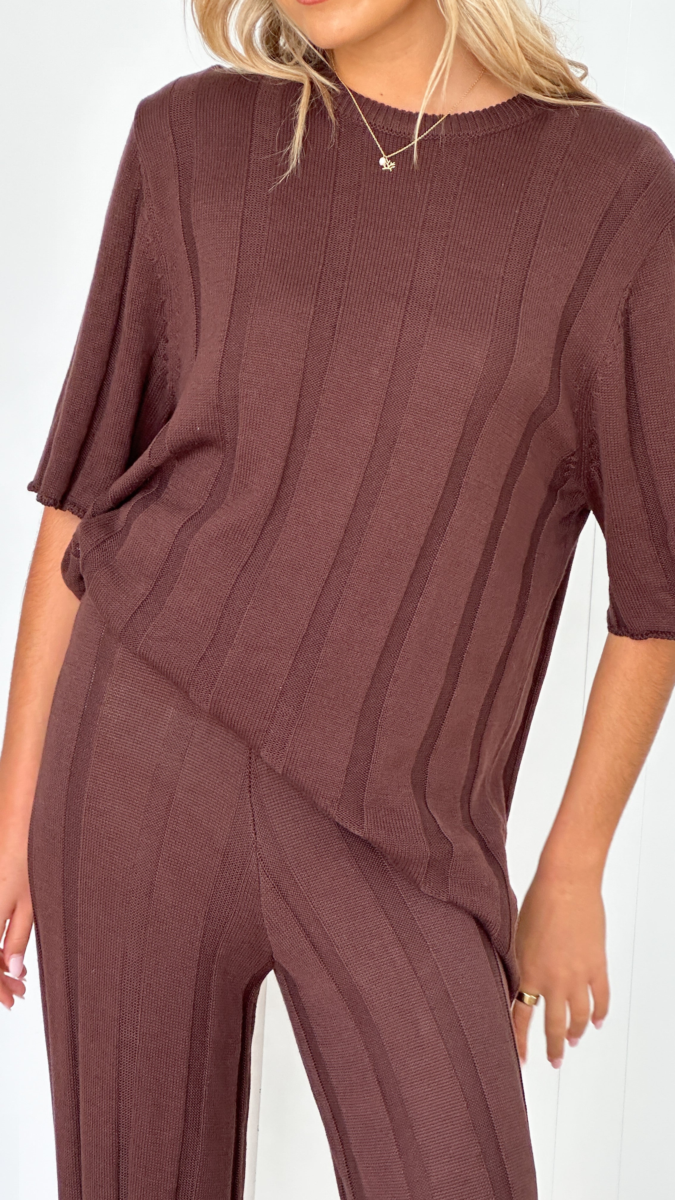Bayu Knit Top Women's Casual Long Sleeve Sweater - Soft Brown Knitted Pullover for Fall & Winter | Perfect for Office, Date Night & Cozy Home Wear