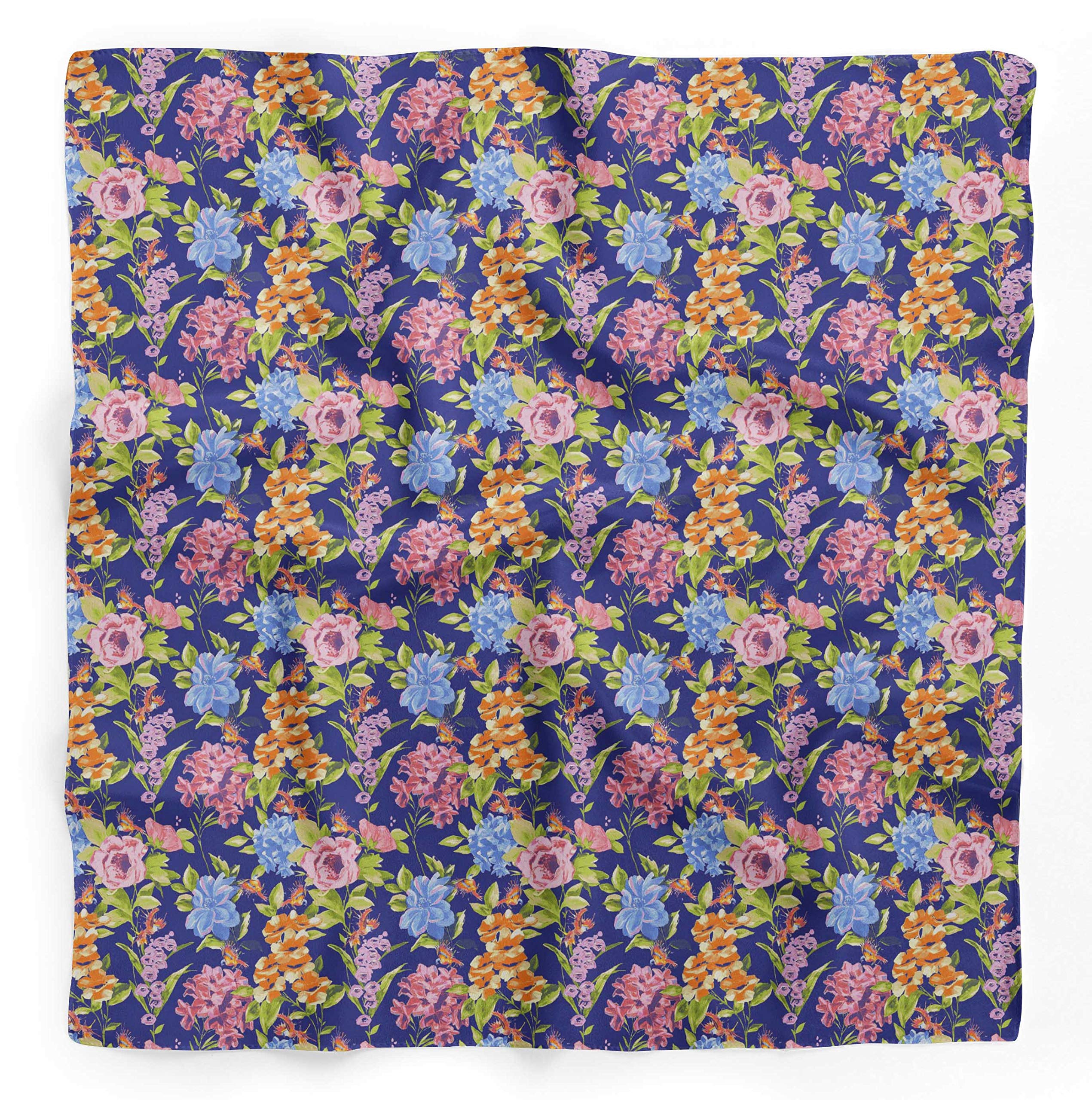 Bimba Printed Pure Silk Scarf for Women - Elegant Hair Wrap, Neck Scarf & Head Bandana Accessory for Casual, Office & Special Occasions