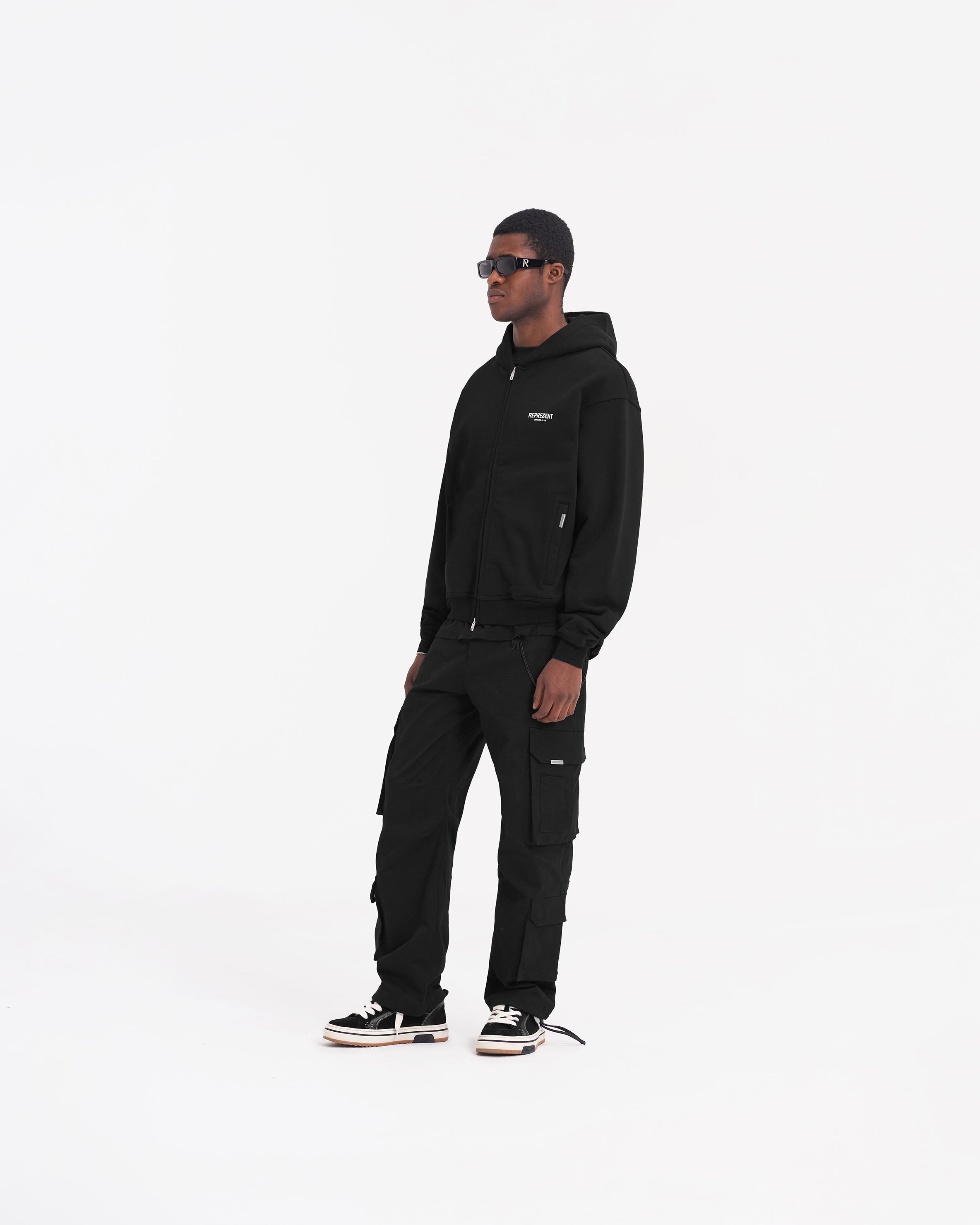 Represent Owners Club Zip Hoodie - Black | Premium Streetwear Hoodie for Men & Women | Perfect for Casual Wear, Gym & Outdoor Activities