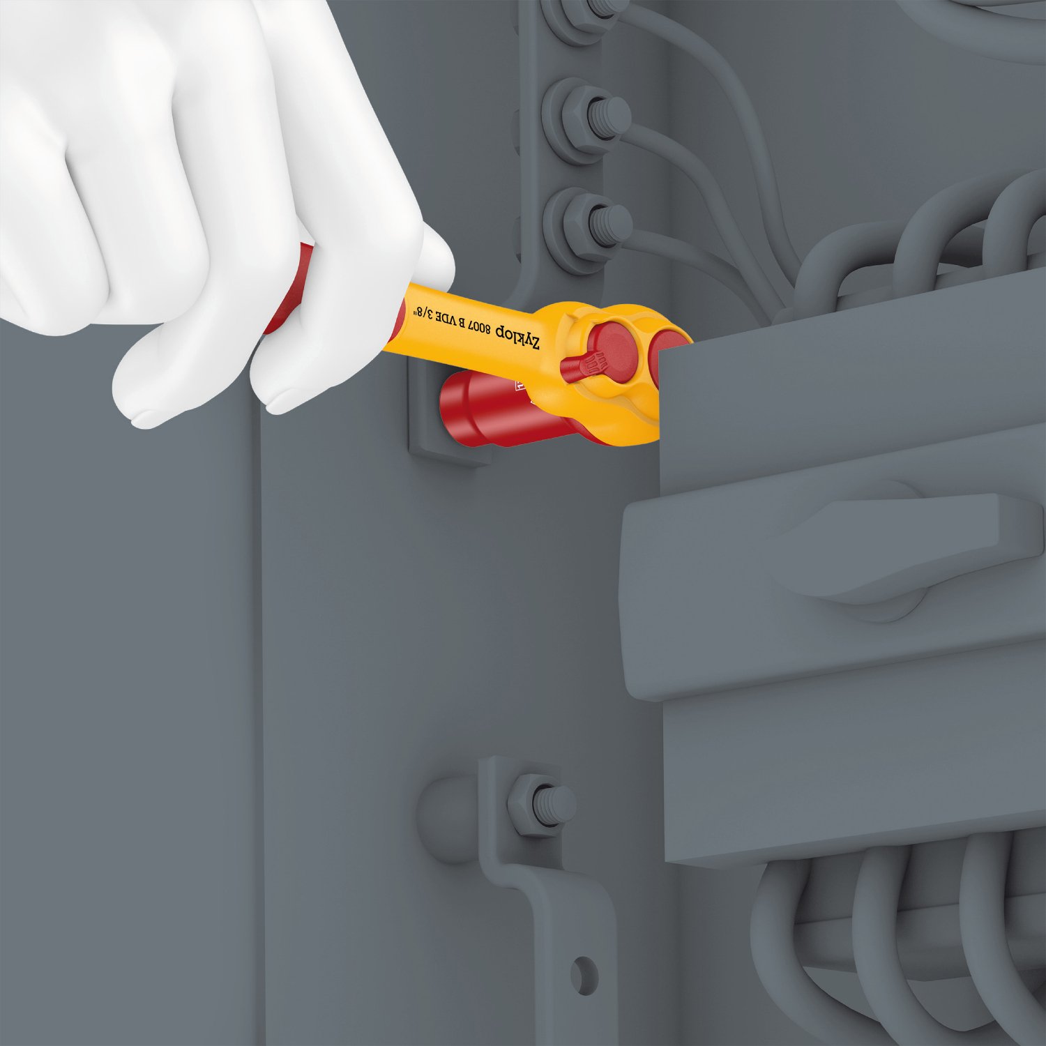 8007 B VDE Insulated Ratchet Wrench with Switch Lever & 3/8