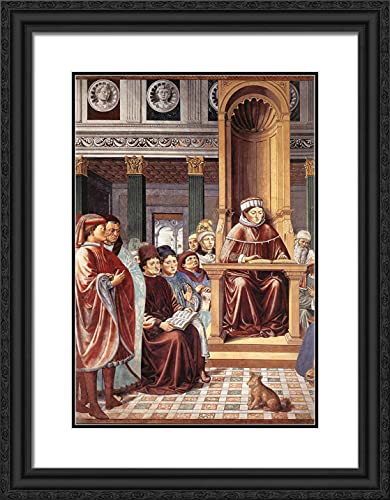 Black Ornate Wood Frame with Double Matting