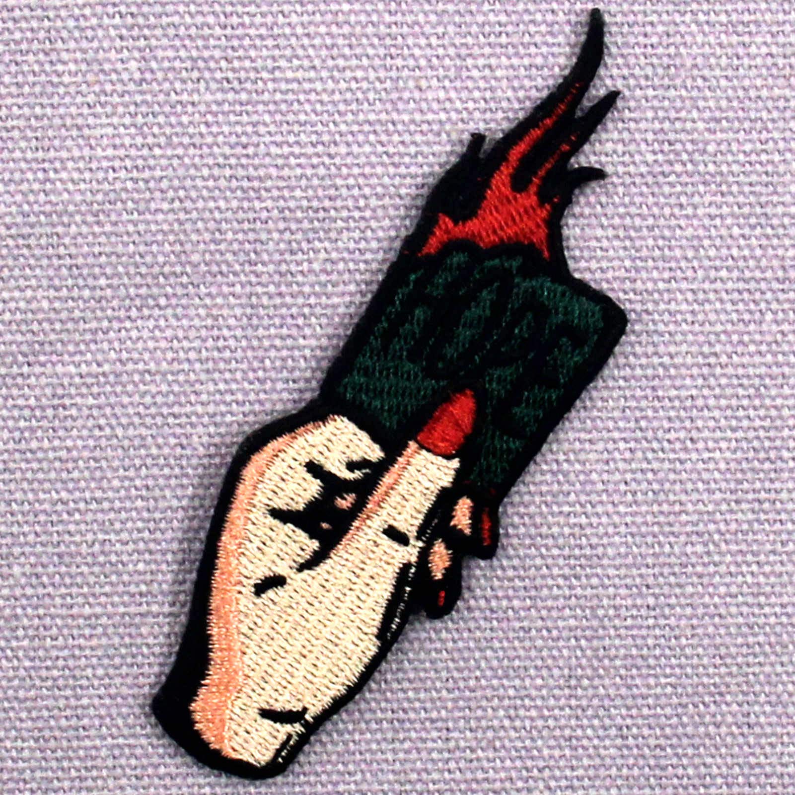 Burning Hope No Hope Nope Embroidered Patch - Iron On or Sew On Applique Emblem for Jackets, Backpacks & DIY Crafts