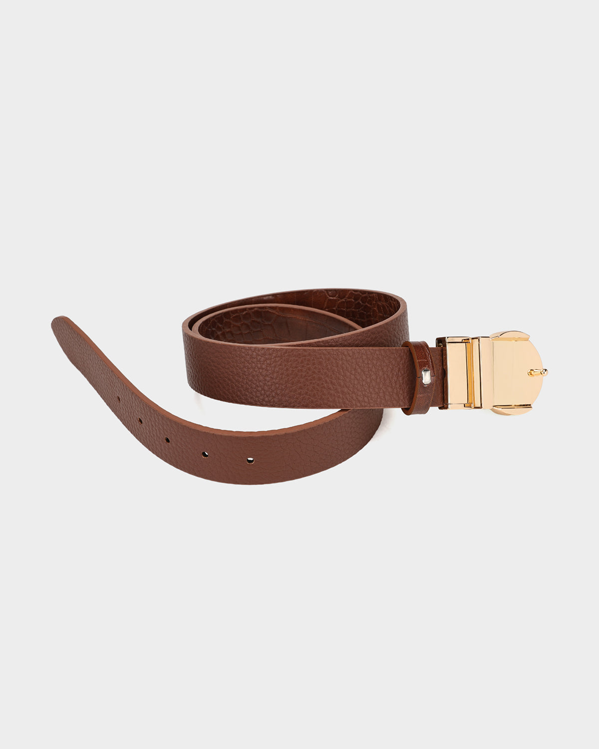 Premium Apollo 2 Genuine Leather Belt for Men - Classic Brown Dress Belt - Perfect for Office, Business Casual & Formal Occasions