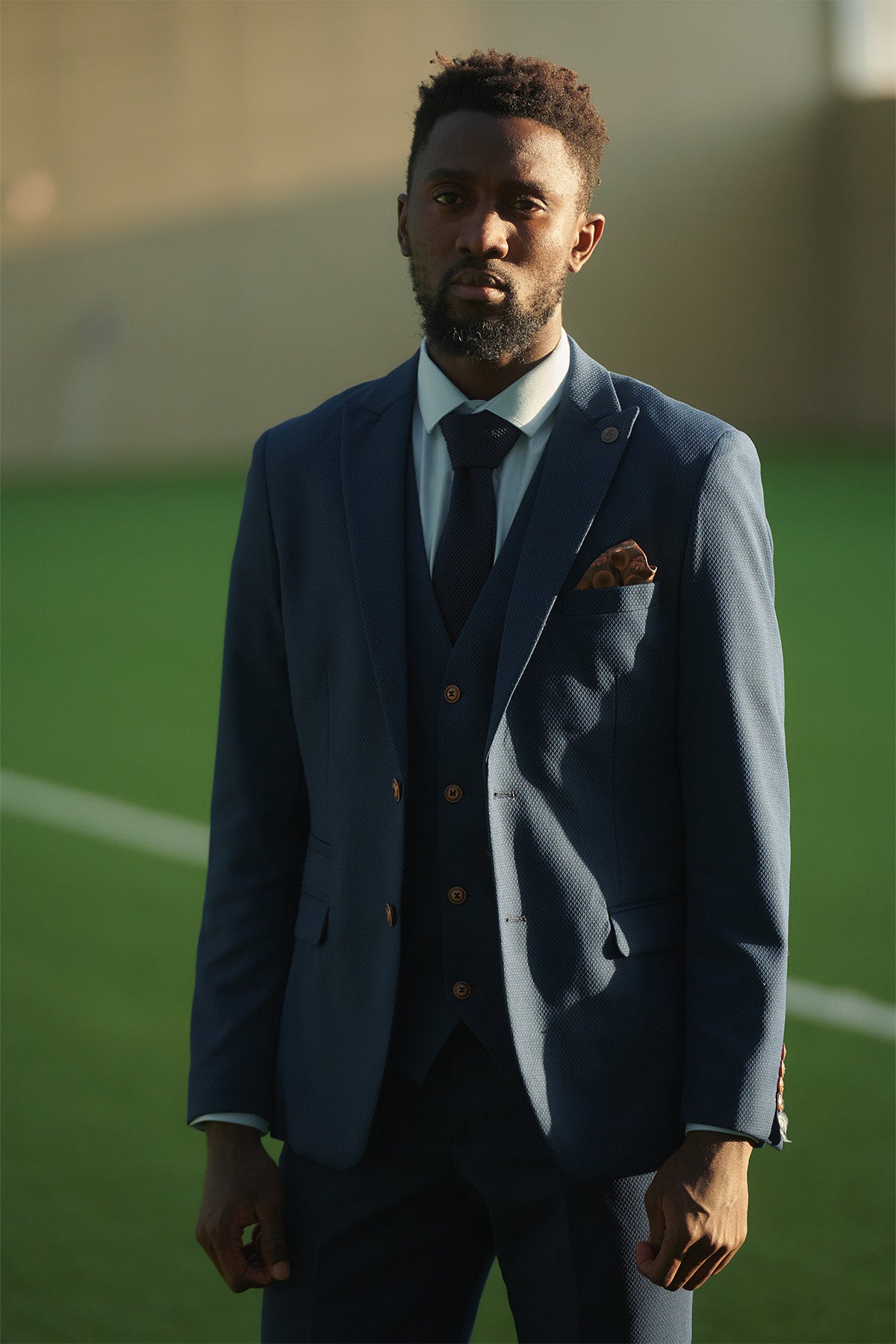 Leicester City F.C. MAX Royal Blue Suit - Official Wilfred Ndidi Match Worn Style - Perfect for Football Matches, Gameday Outfits & Fan Events