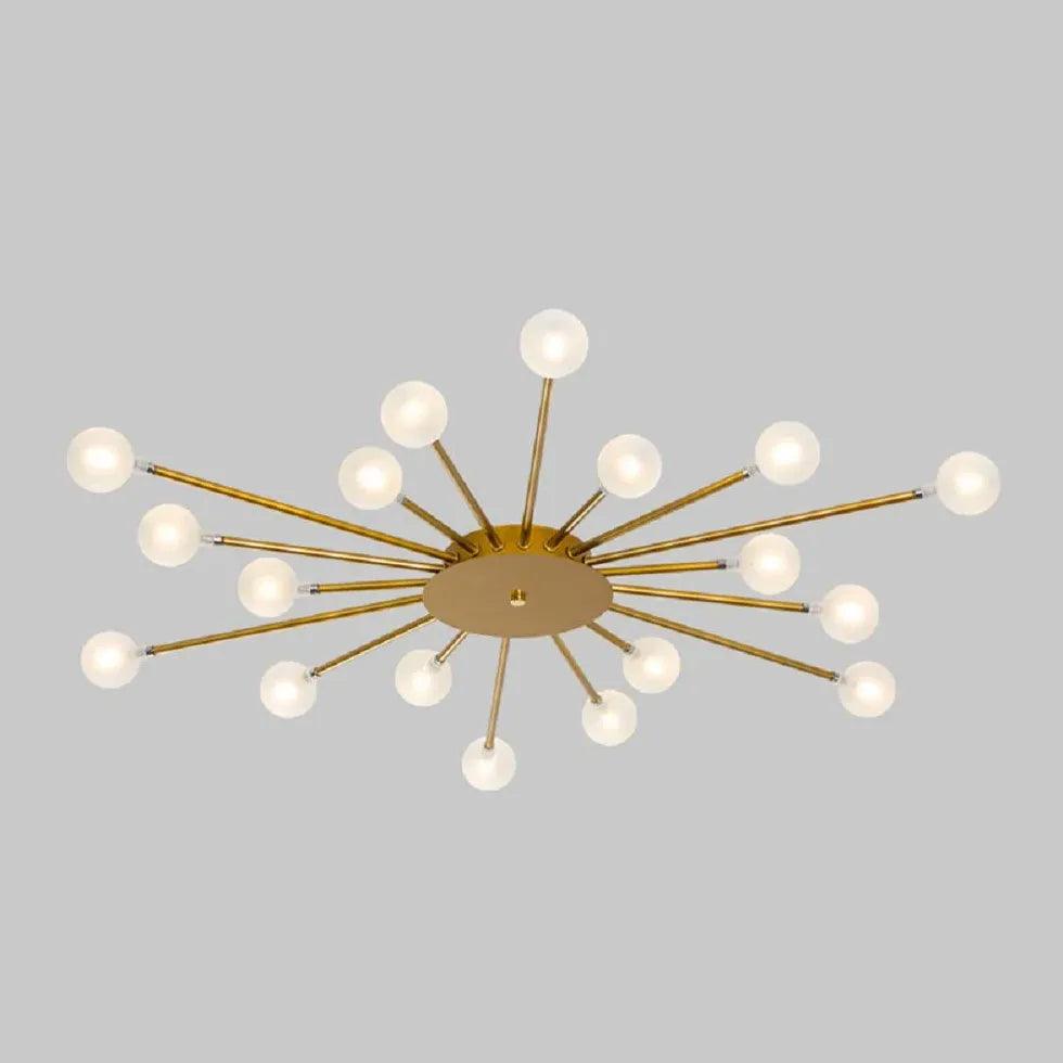 Modern Starburst Glass Pendant Light - Elegant Ceiling Fixture for Living Room, Dining Room & Bedroom - Energy Efficient LED Chandelier for Home Decor