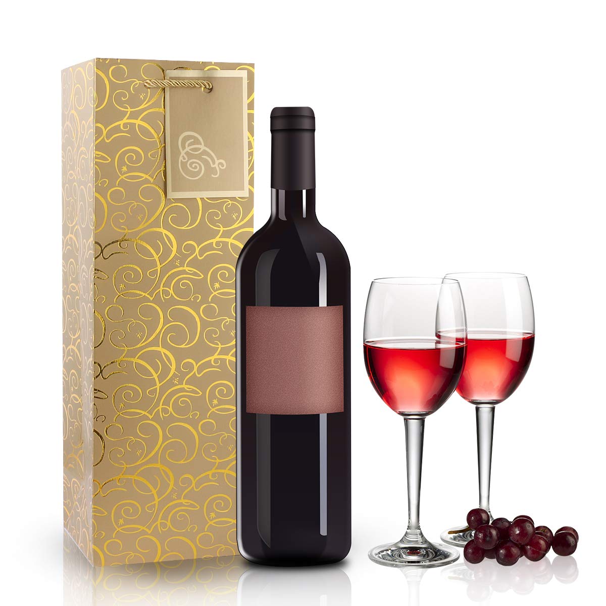 36 Pack Premium Wine Gift Bags - Elegant Gold Wine Bottle Bags for Gifting, Parties & Special Occasions | Perfect for Weddings, Holidays & Corporate Events