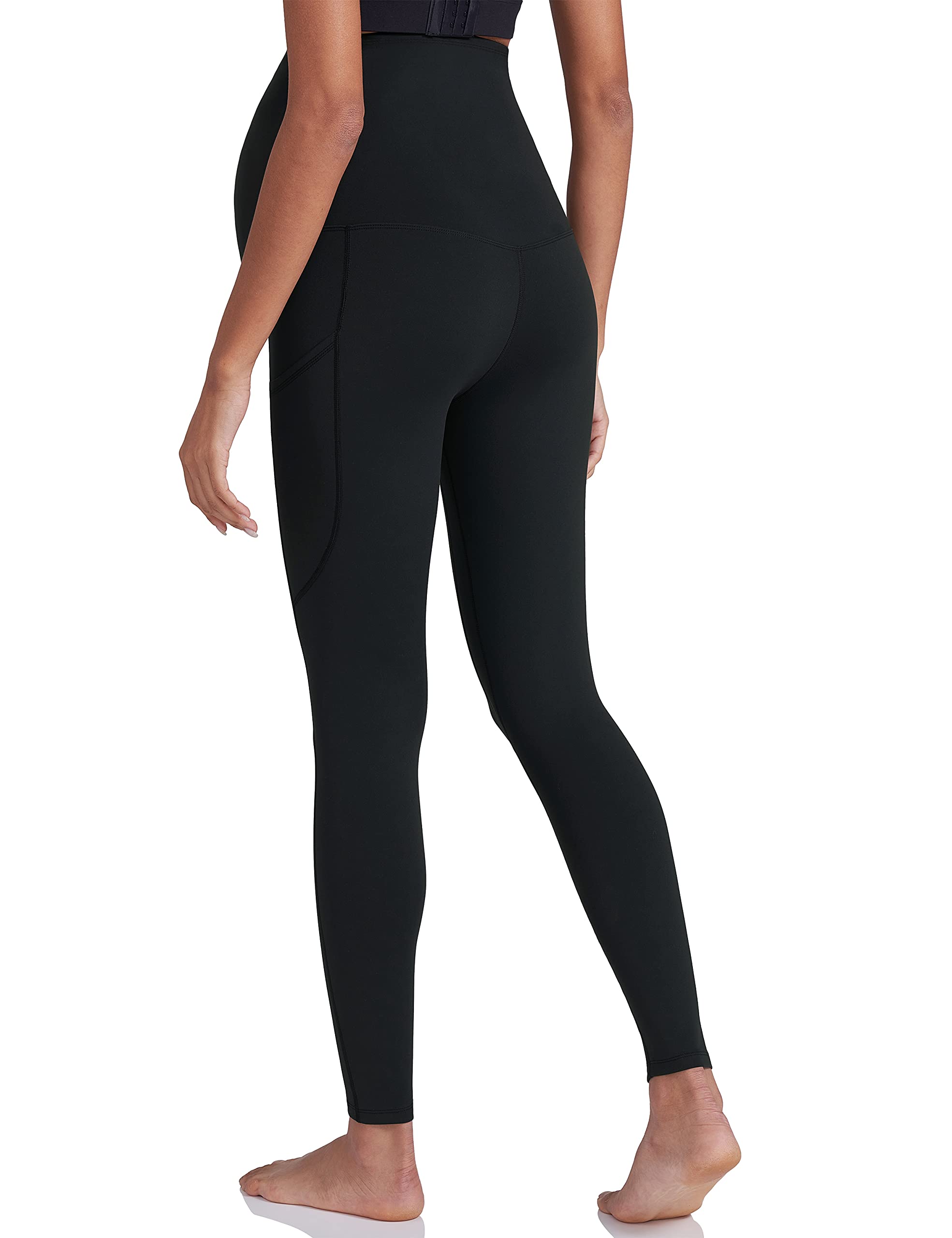 POSHDIVAH Maternity Yoga Pants for Women - Over The Belly Pregnancy Workout Leggings with Pockets - Soft Stretchy Activewear for Gym, Running & Office Work - Perfect for Prenatal Exercise, Daily Wear & Nursing Comfort