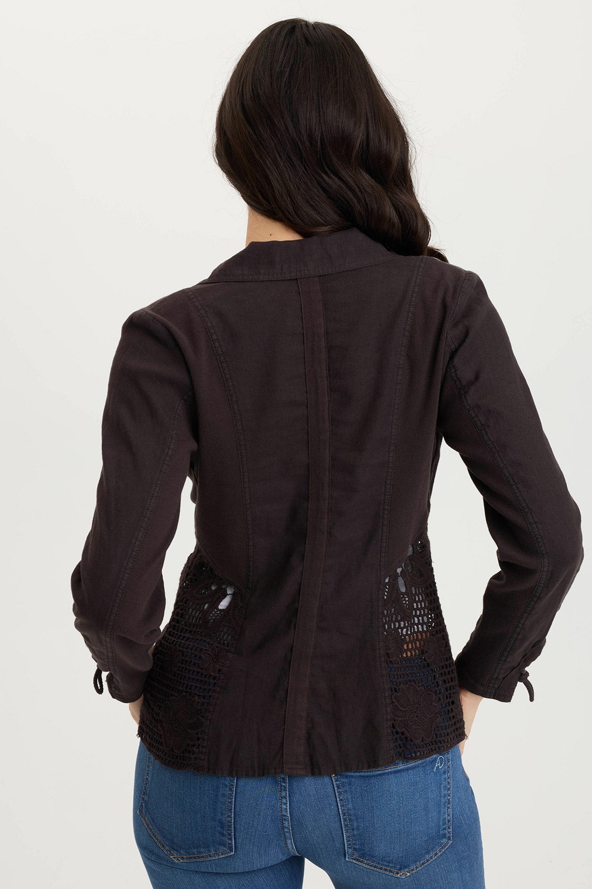 Stylish Lightweight Linen Crochet Embroidered Jacket for Women - Perfect for Spring Outfits, Beach Cover-ups & Boho Fashion