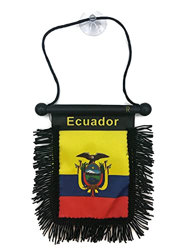 Ecuador Flag for Rear View Mirror | Ecuadorian Car Hanging Flag - Show Your Pride While Driving