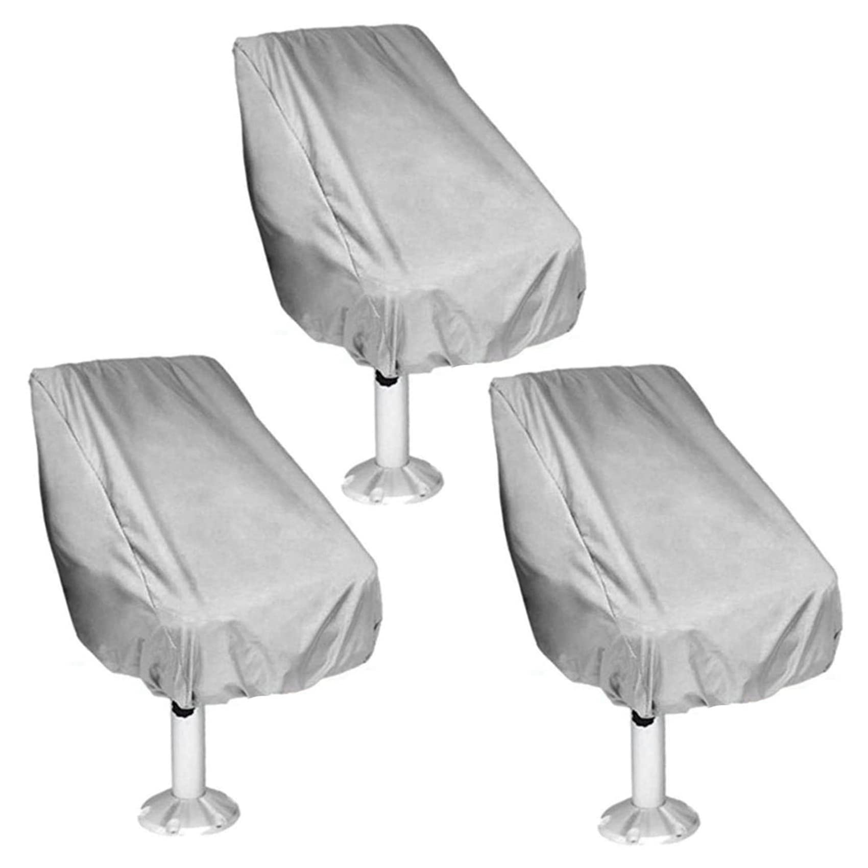 3X Heavy Duty Waterproof Boat Seat Covers - UV Resistant Pontoon Captain & Bench Chair Protectors for Outdoor Marine Use | Perfect for Fishing, Boating & Water Sports
