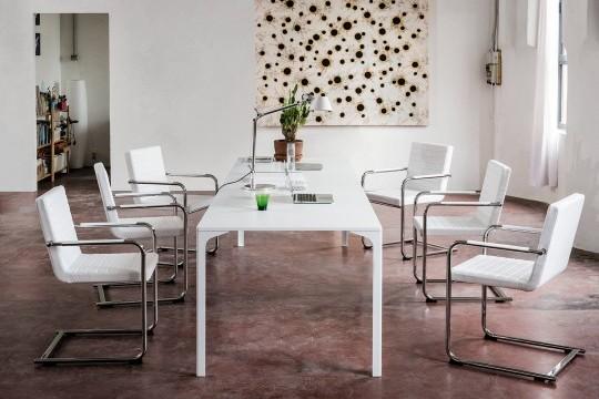 Midj Armando Modern Dining Table - Solid Wood Kitchen Table for 6 - Perfect for Family Dinners & Entertaining Guests