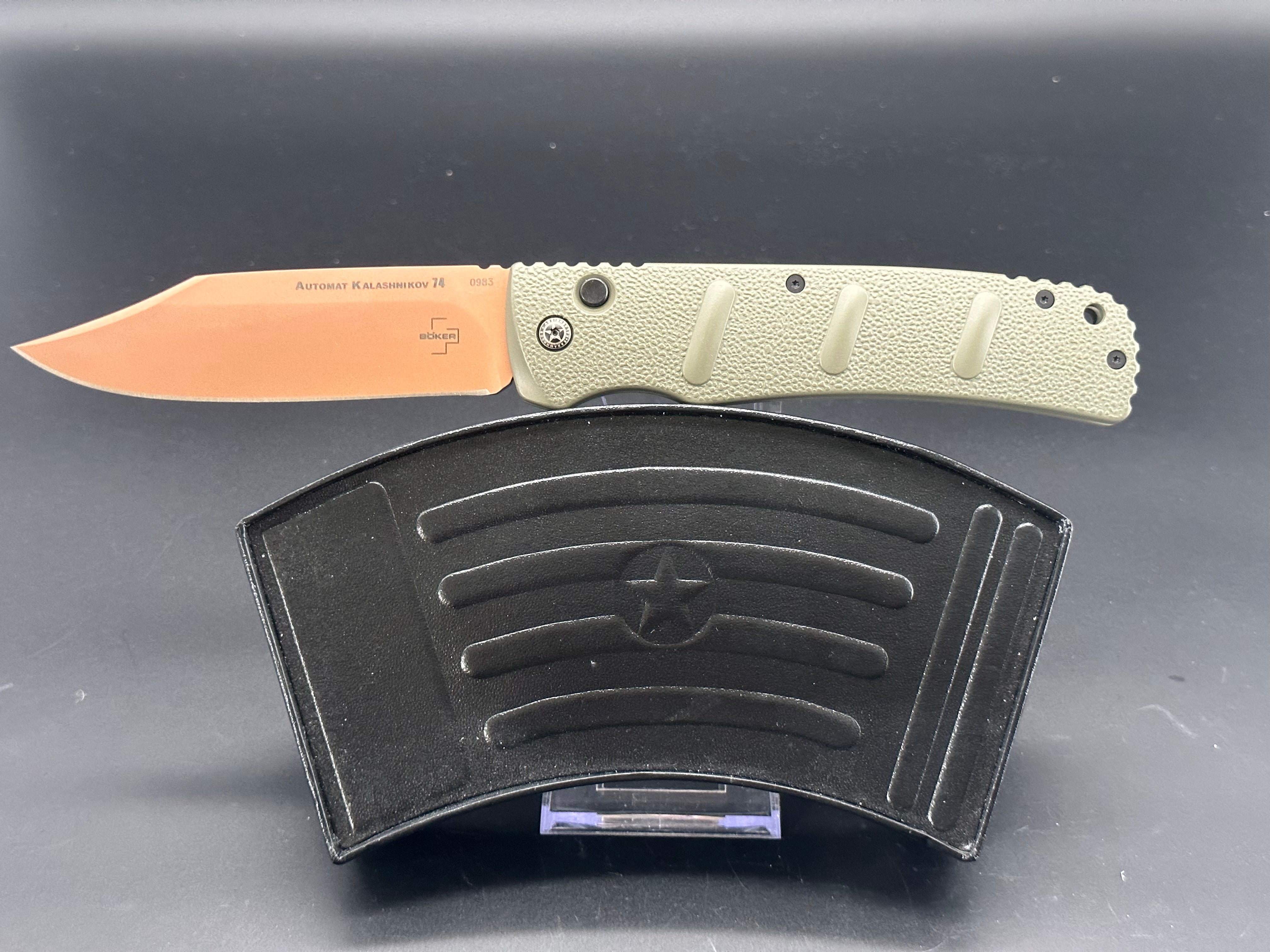 Boker XXL Kalashnikov Desert Warrior Tactical Folding Knife - Premium EDC Pocket Knife for Outdoor, Camping, Survival & Everyday Carry (EDC)