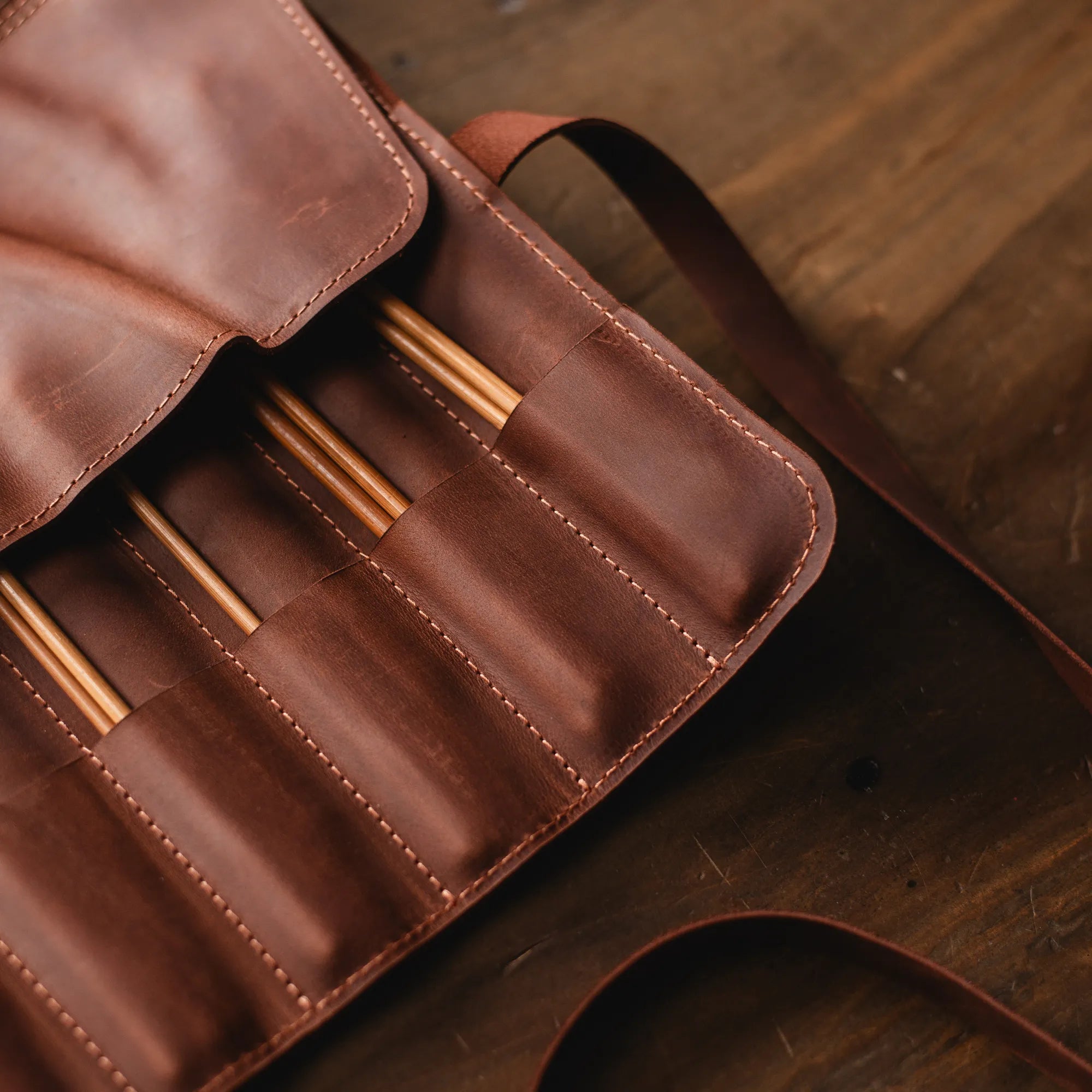 Premium Knitting Needle Organizer Case - Durable Storage for Straight & Circular Needles - Perfect for Knitters, Crocheters & Crafters - Ideal for Travel, Home & Yarn Projects