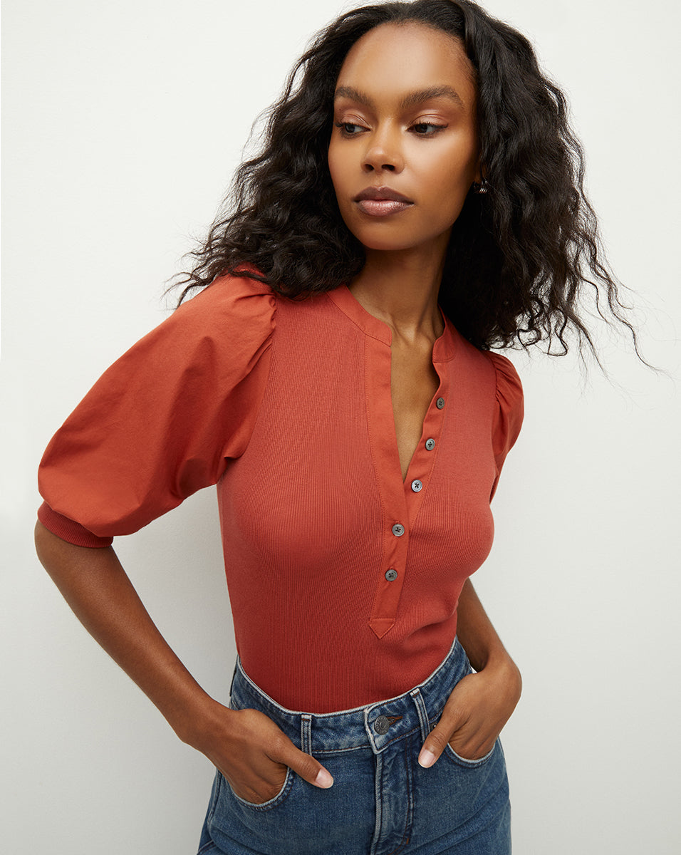 Coralee Women's Puff Sleeve Blouse - Elegant Ruffle Top for Casual Wear & Date Night Outfits | Summer Fashion Tops for Women | Perfect for Office, Party & Vacation